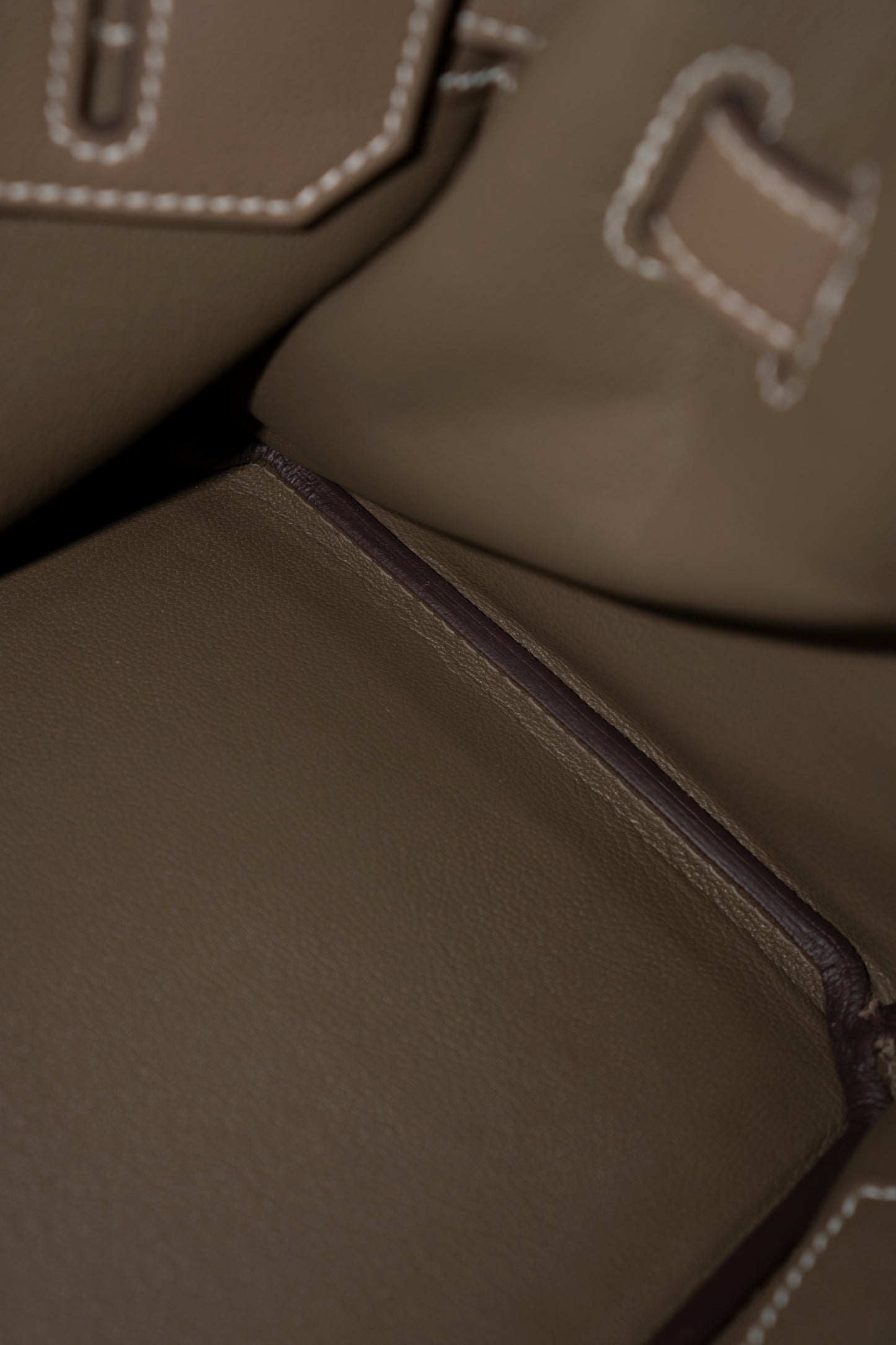 BK Shoulder 29 in Etoupe Evercolor Leather with Palladium Hardware