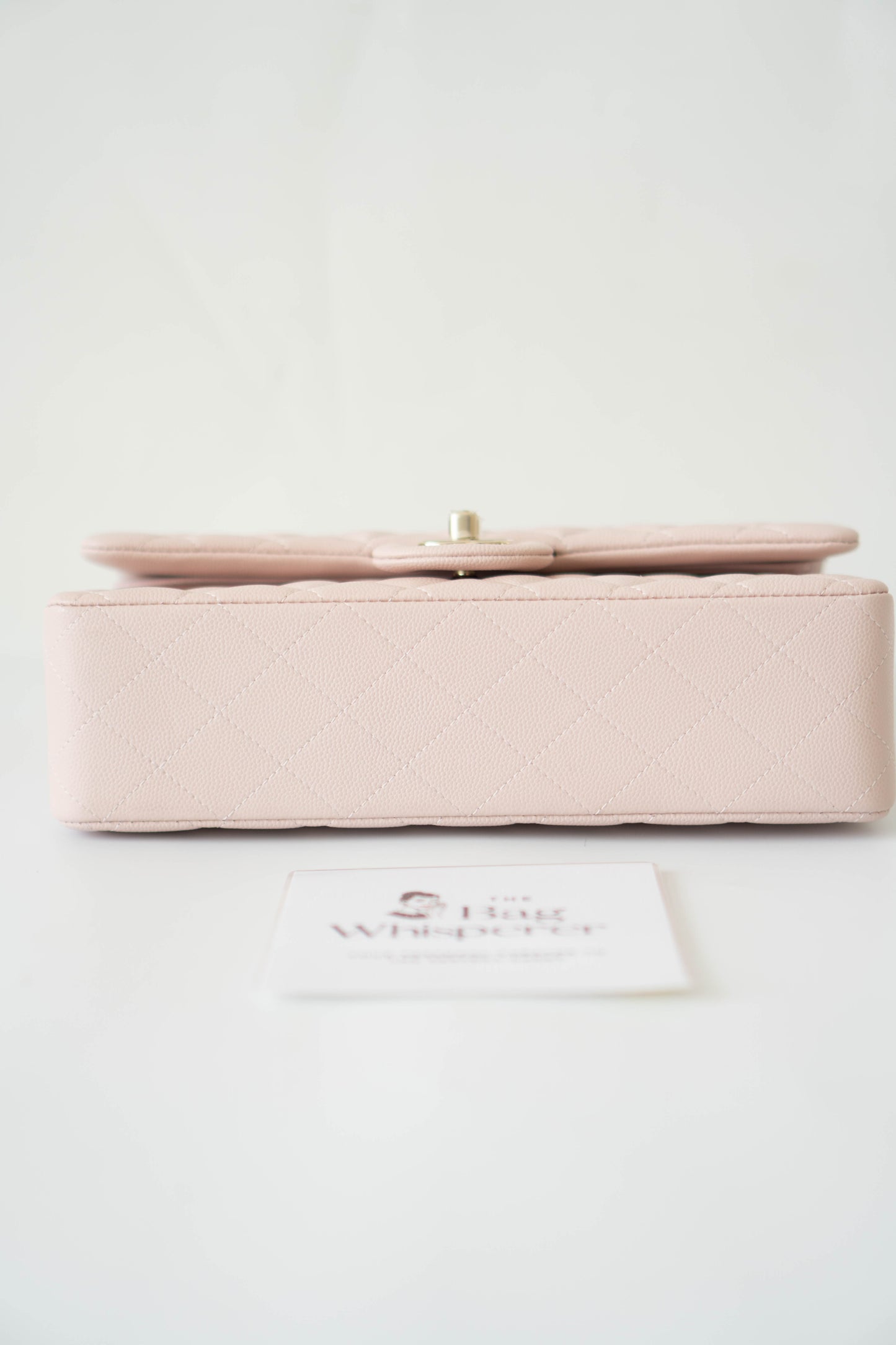 Classic Flap Medium – Rose Clair Caviar Leather with Light Gold Hardware