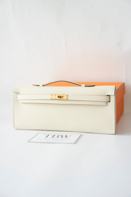 Kelly Cut – Craie Epsom with Gold Hardware