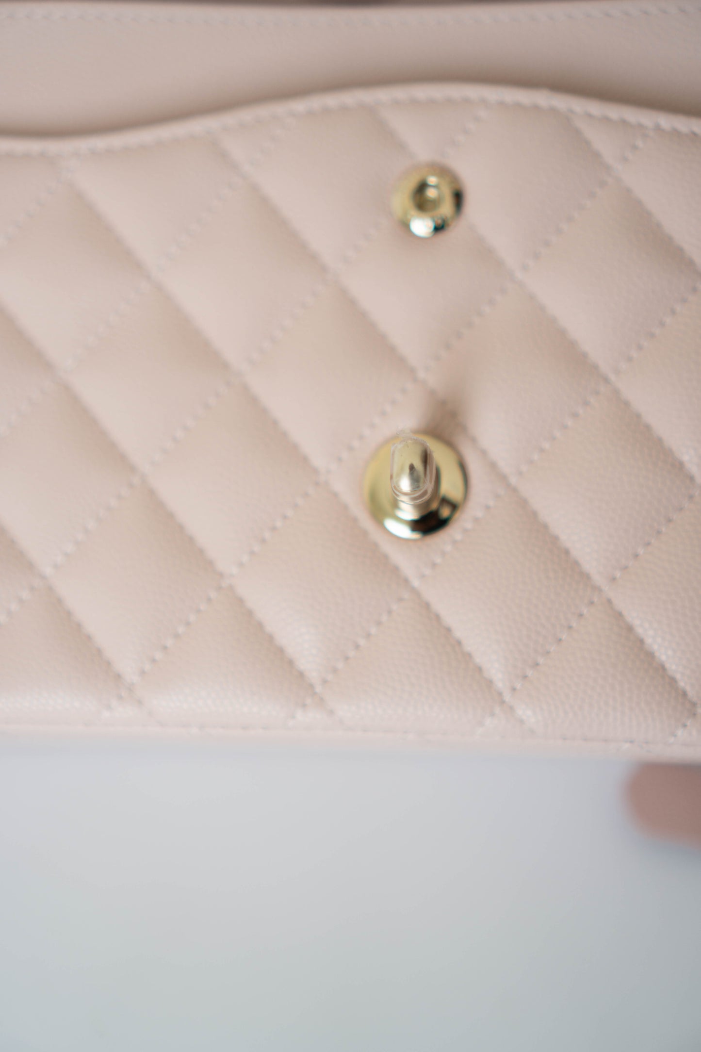 Classic Flap Medium – Rose Clair Caviar Leather with Light Gold Hardware
