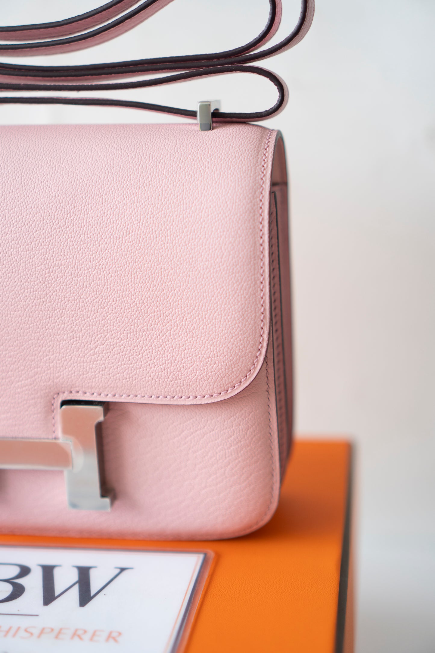 Constanc 18 – Rose Sakura Chevre with Palladium Hardware