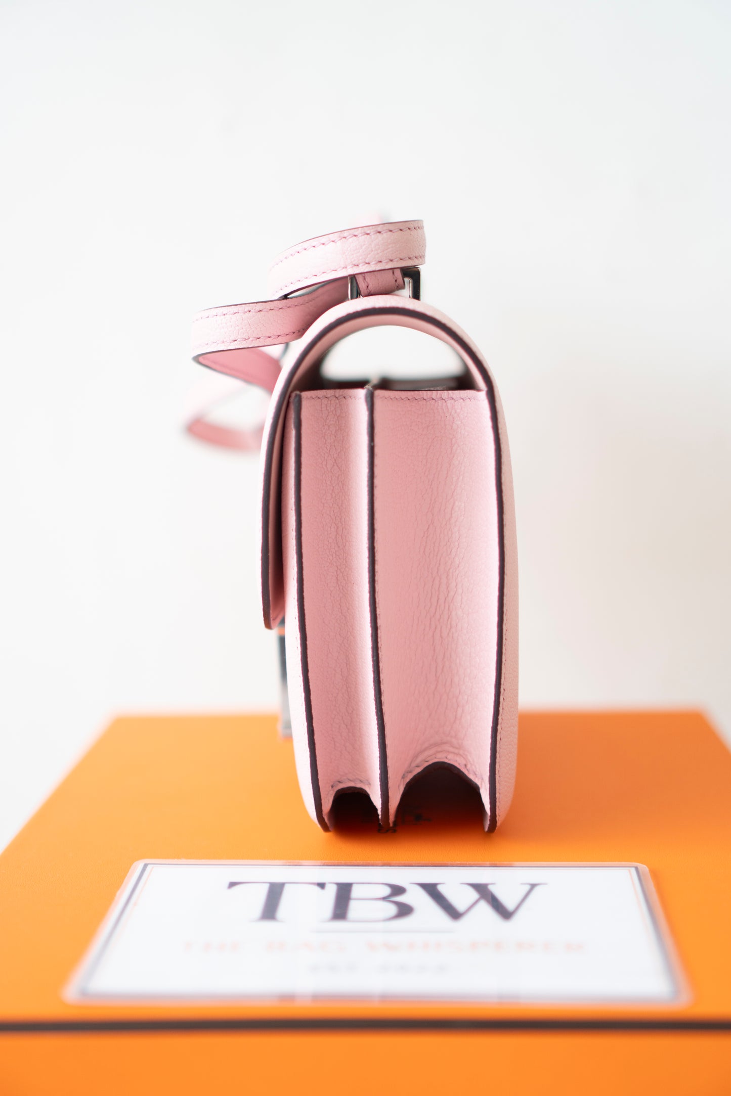 Constanc 18 – Rose Sakura Chevre with Palladium Hardware