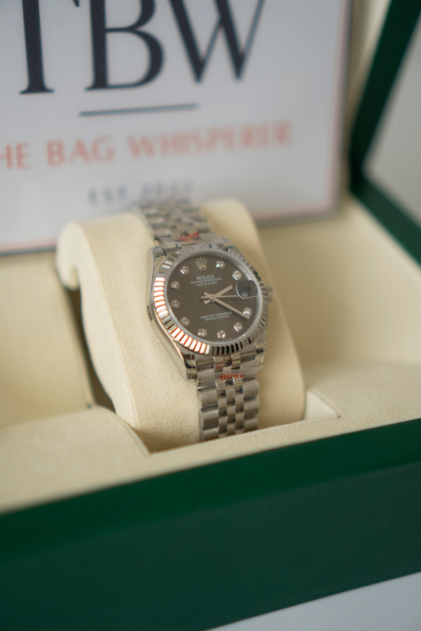 Date just 31 – Dark Grey Diamond Dial with Jubilee Bracelet