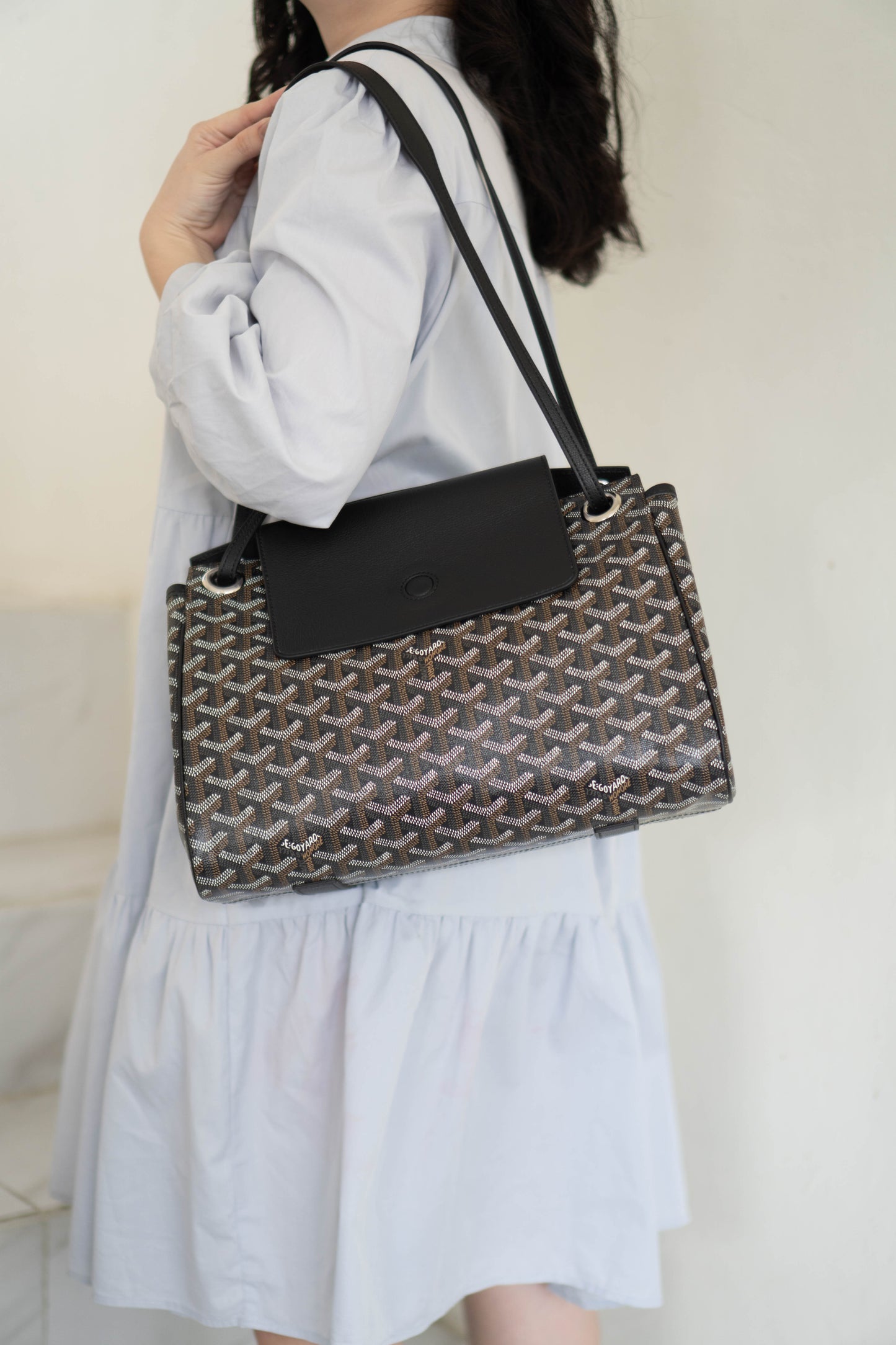 Rouette Souple Bag PM – Monogram Canvas with Black Leather Trim