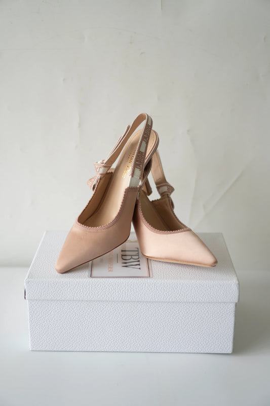 J'Adior Slingback Pumps – Powder Pink Technical Fabric