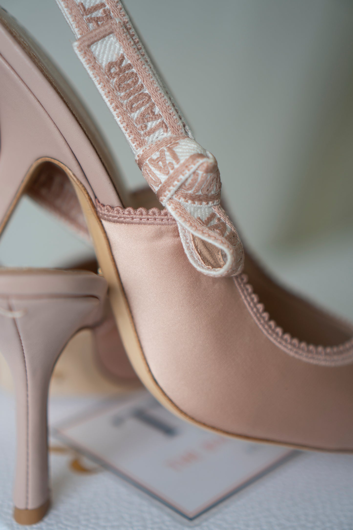J'Adior Slingback Pumps – Powder Pink Technical Fabric
