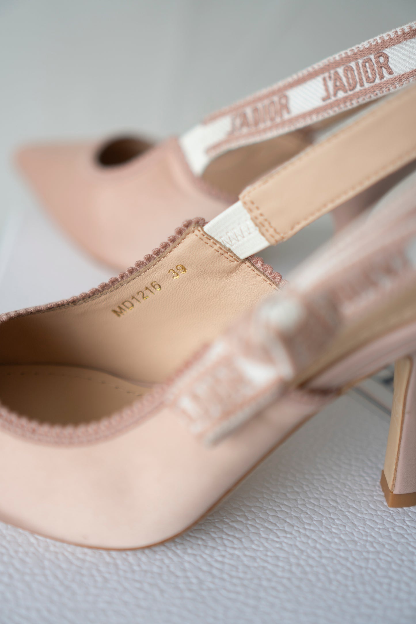 J'Adior Slingback Pumps – Powder Pink Technical Fabric