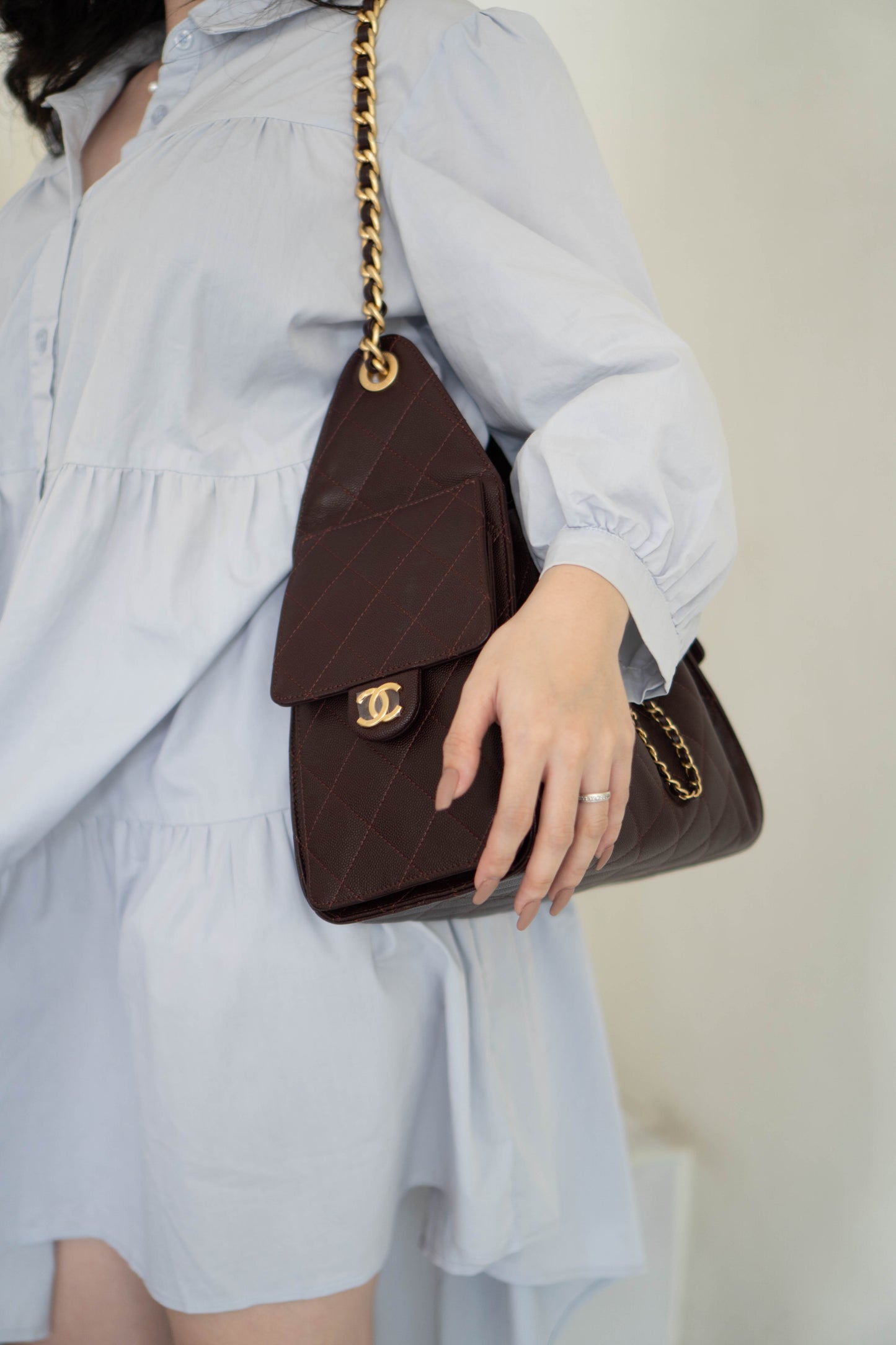 C25 Small in Dark Brown Caviar Leather