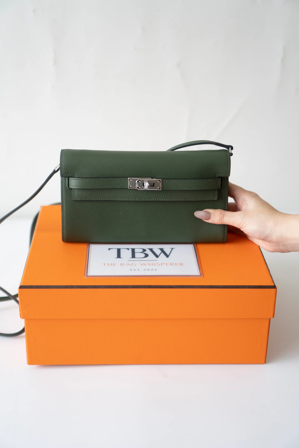 KL Wallet To Go – Green Epsom Leather with Palladium Hardware