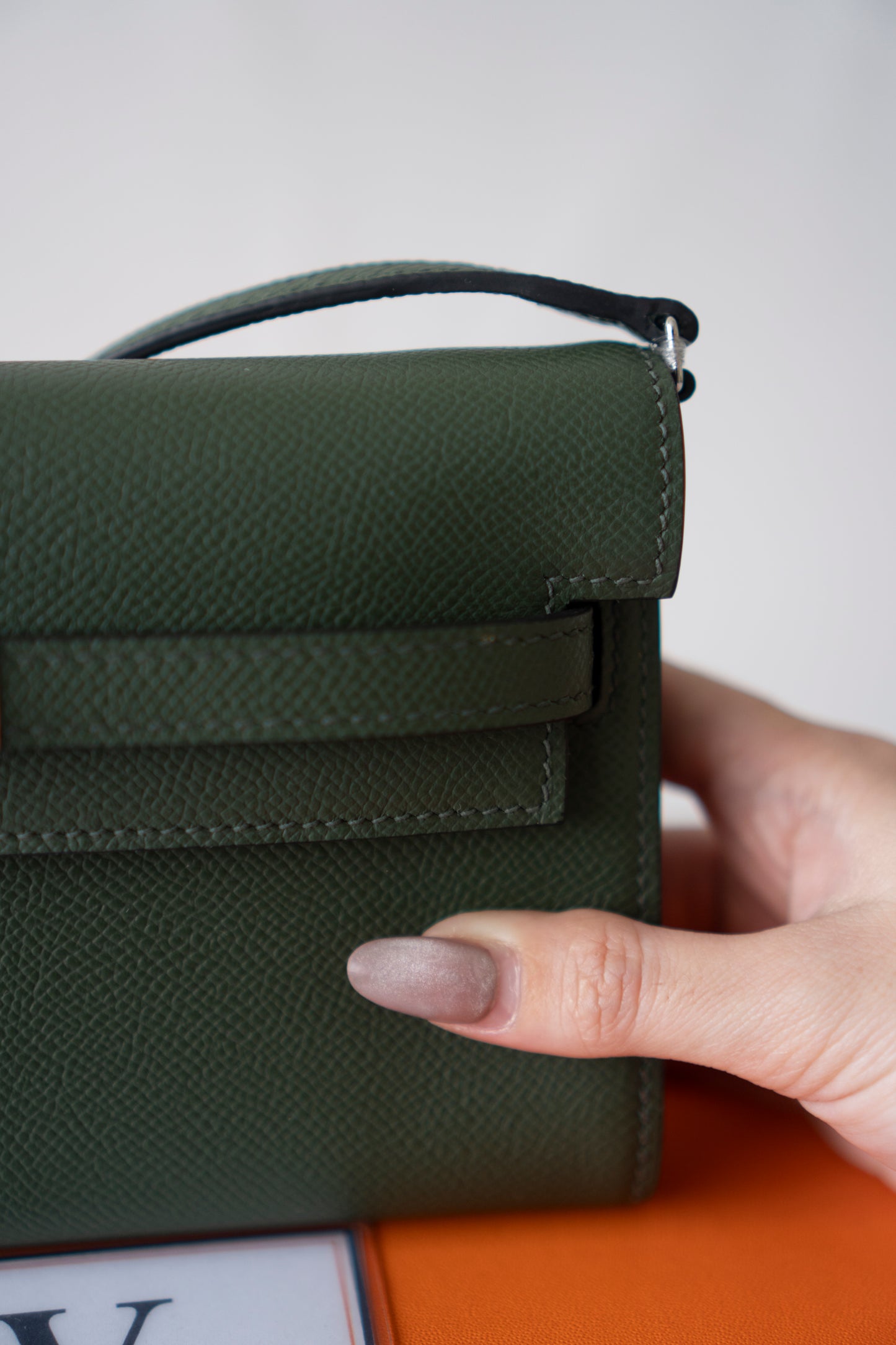 KL Wallet To Go – Green Epsom Leather with Palladium Hardware