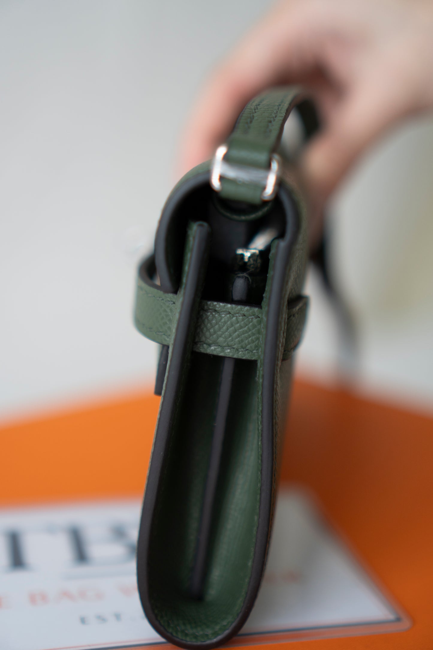 KL Wallet To Go – Green Epsom Leather with Palladium Hardware