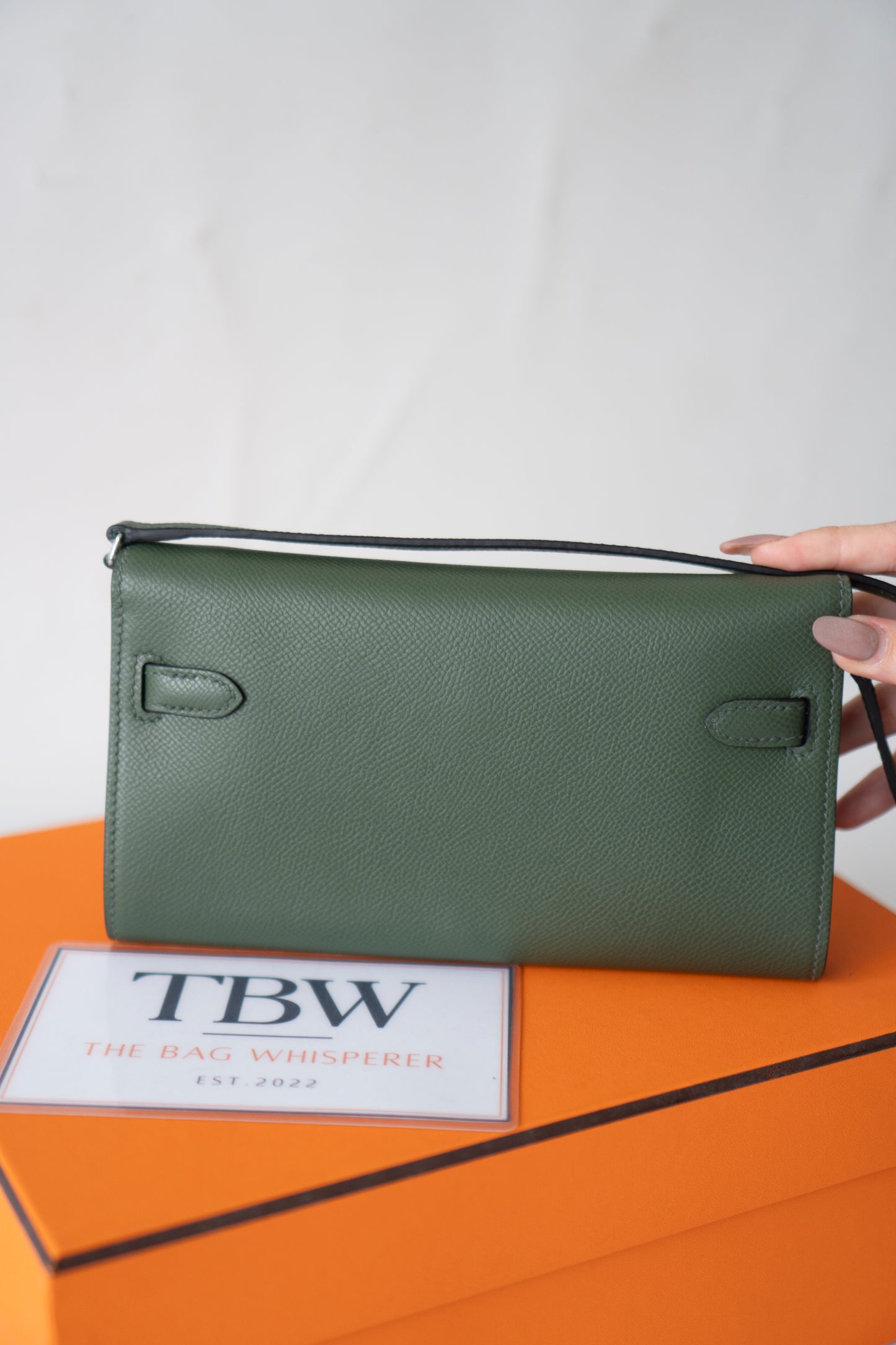 KL Wallet To Go – Green Epsom Leather with Palladium Hardware