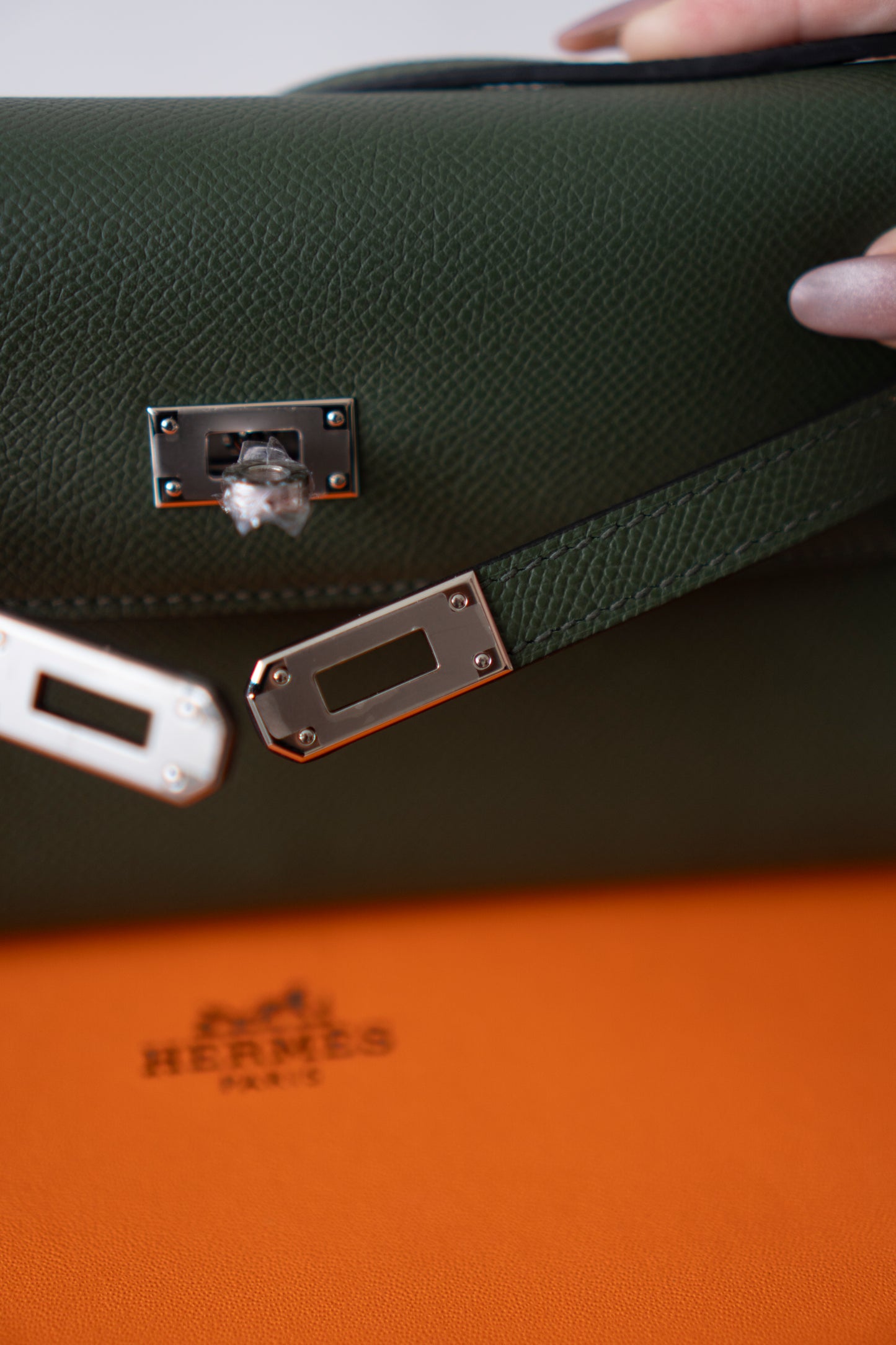 KL Wallet To Go – Green Epsom Leather with Palladium Hardware
