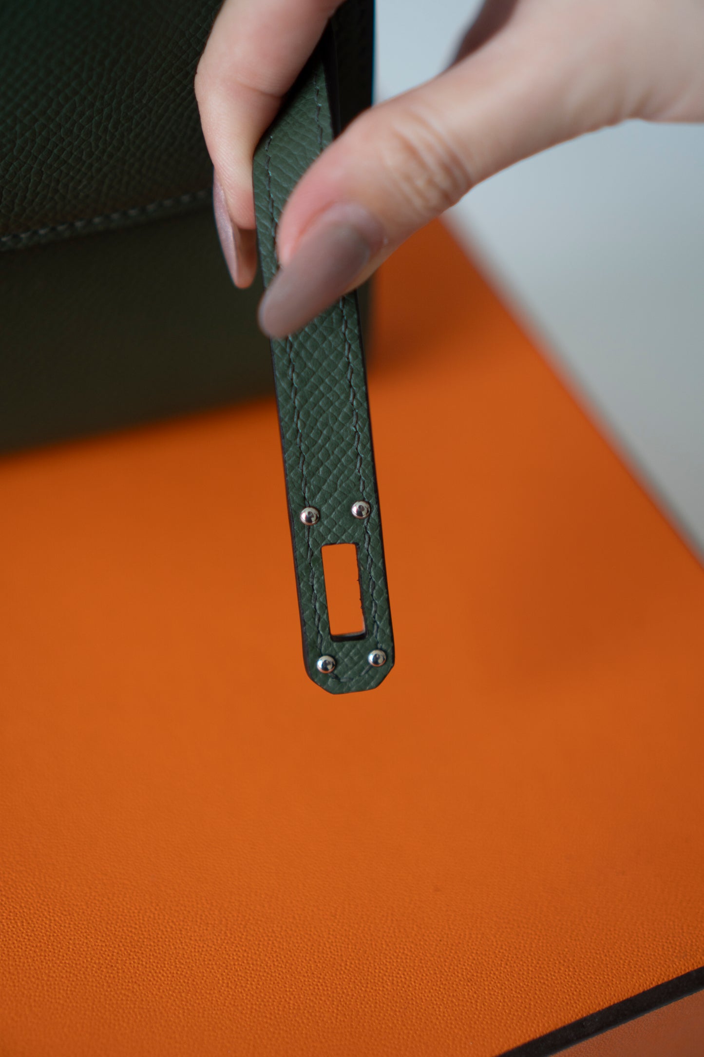 KL Wallet To Go – Green Epsom Leather with Palladium Hardware