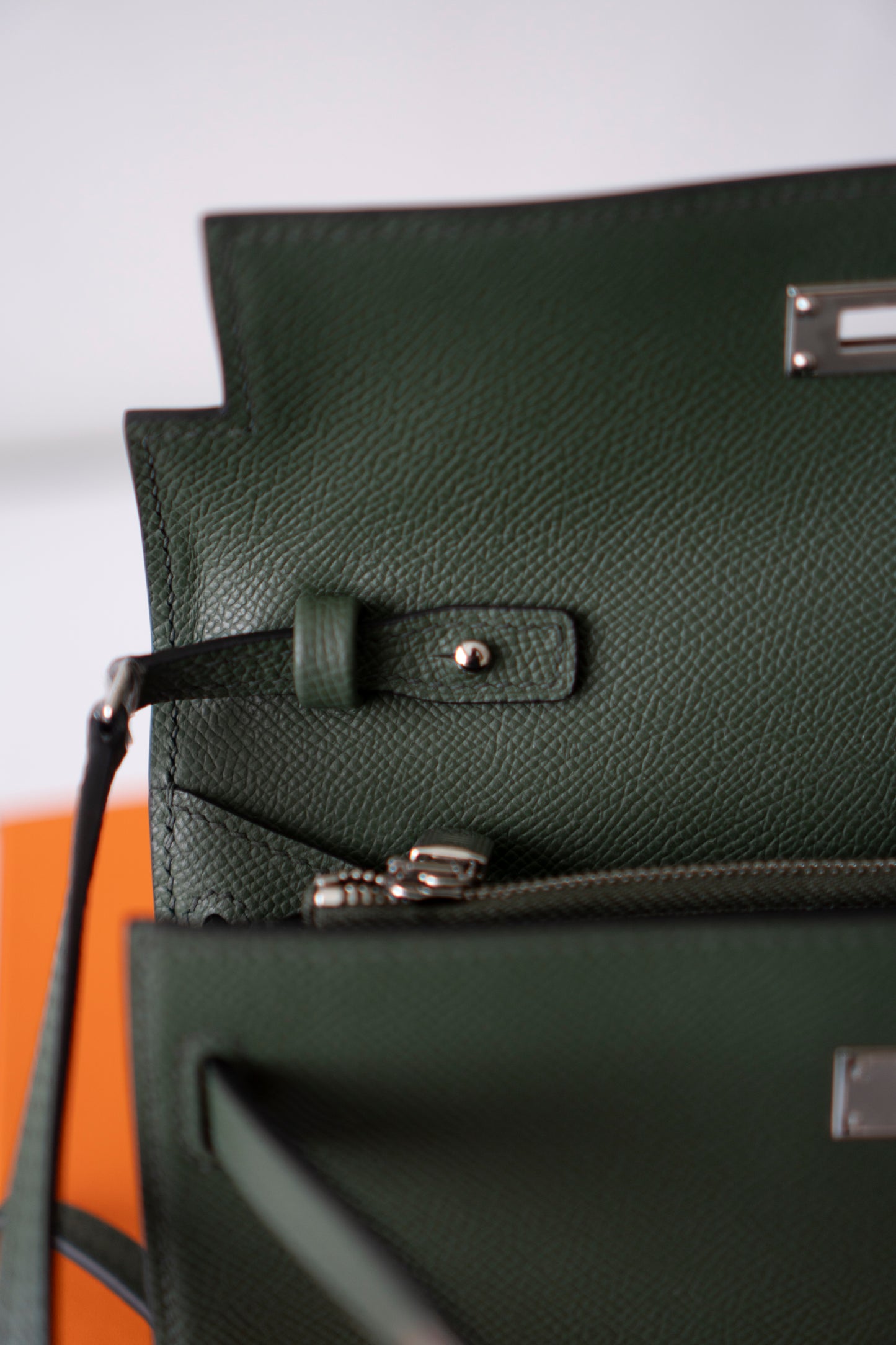 KL Wallet To Go – Green Epsom Leather with Palladium Hardware