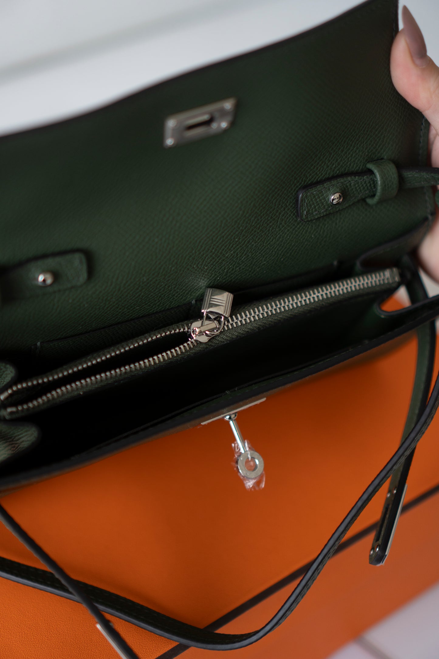 KL Wallet To Go – Green Epsom Leather with Palladium Hardware