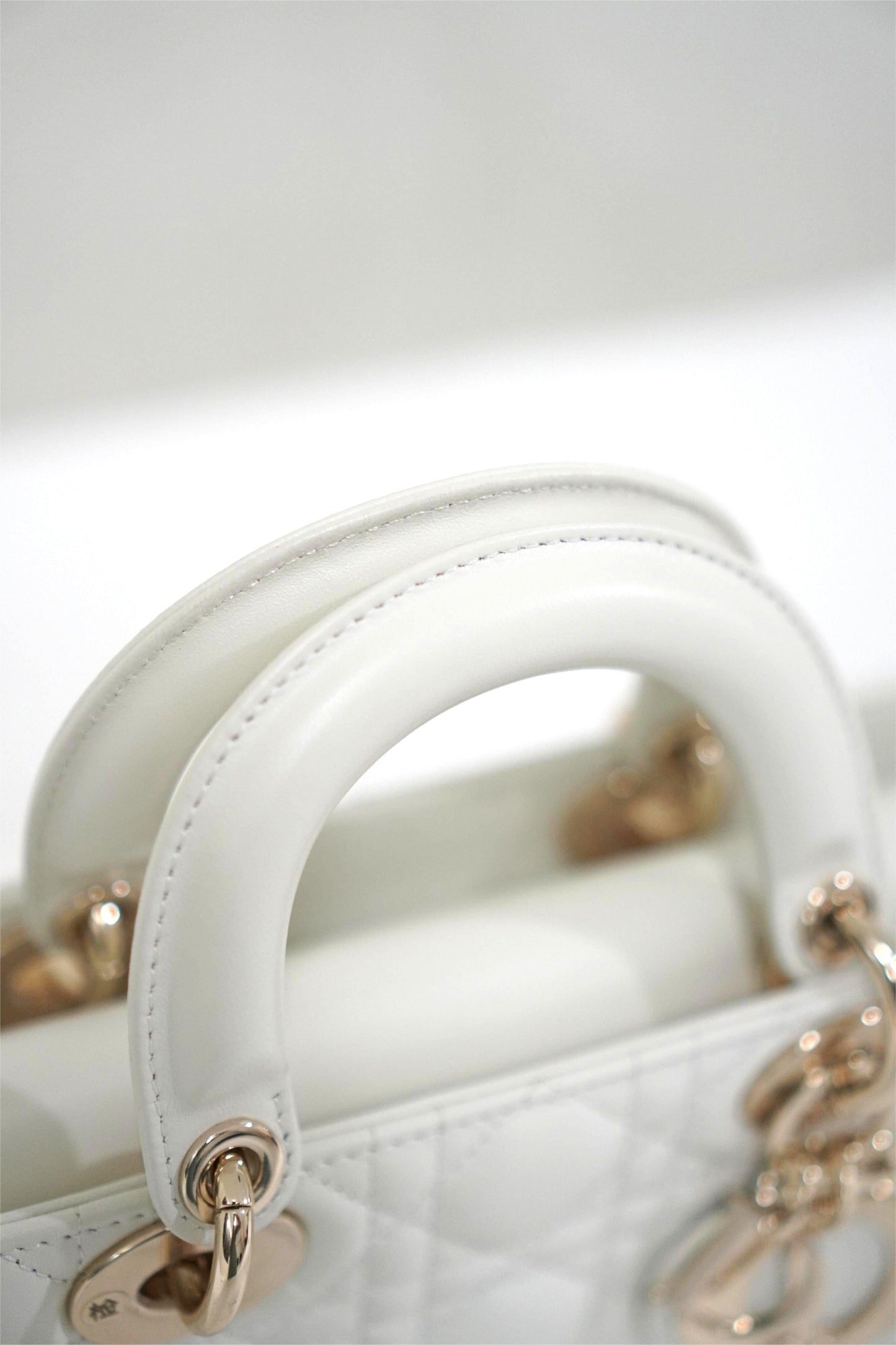 Lady D-Joy Bag White Medium