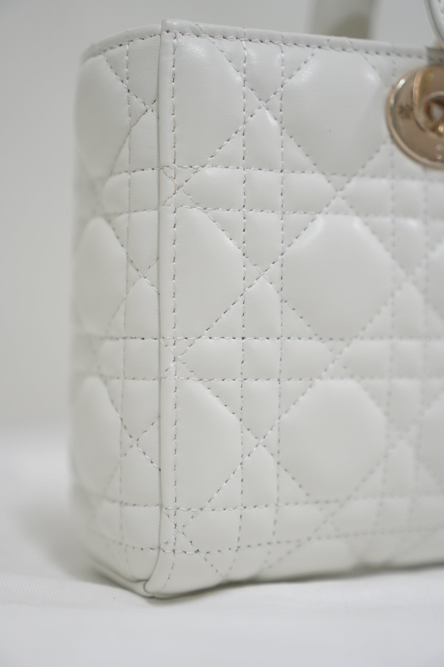 Lady D-Joy Bag White Medium