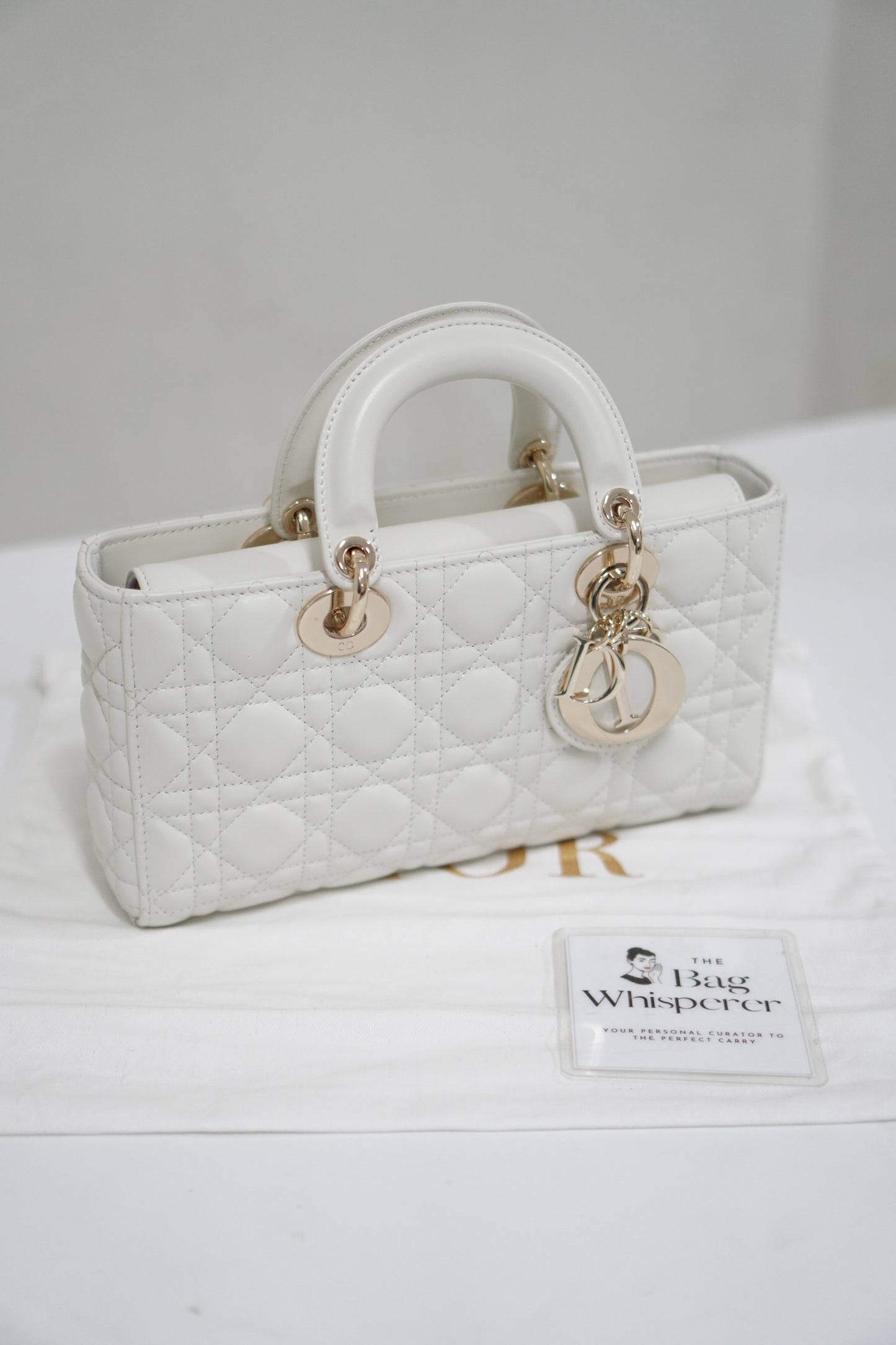 Lady D-Joy Bag White Medium