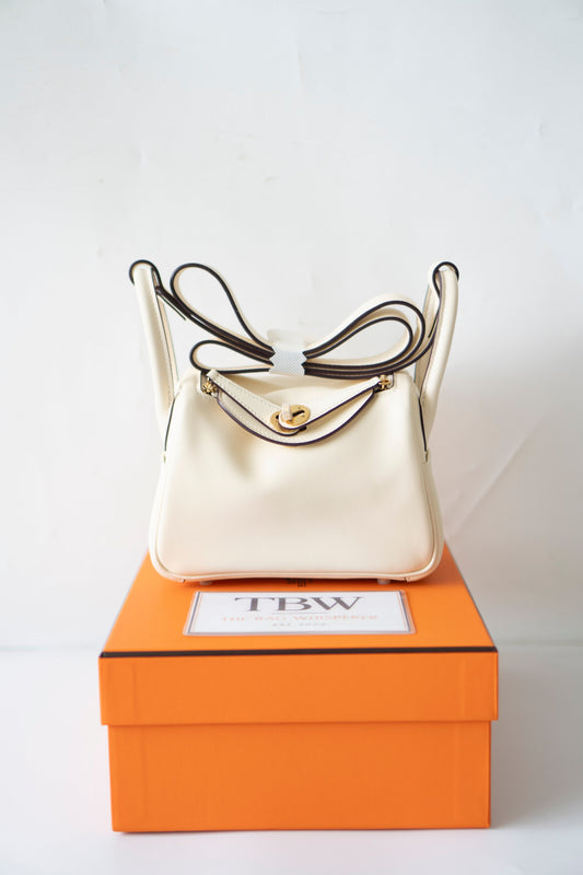 Mini Lind in Nata Swift Leather with Gold Hardware