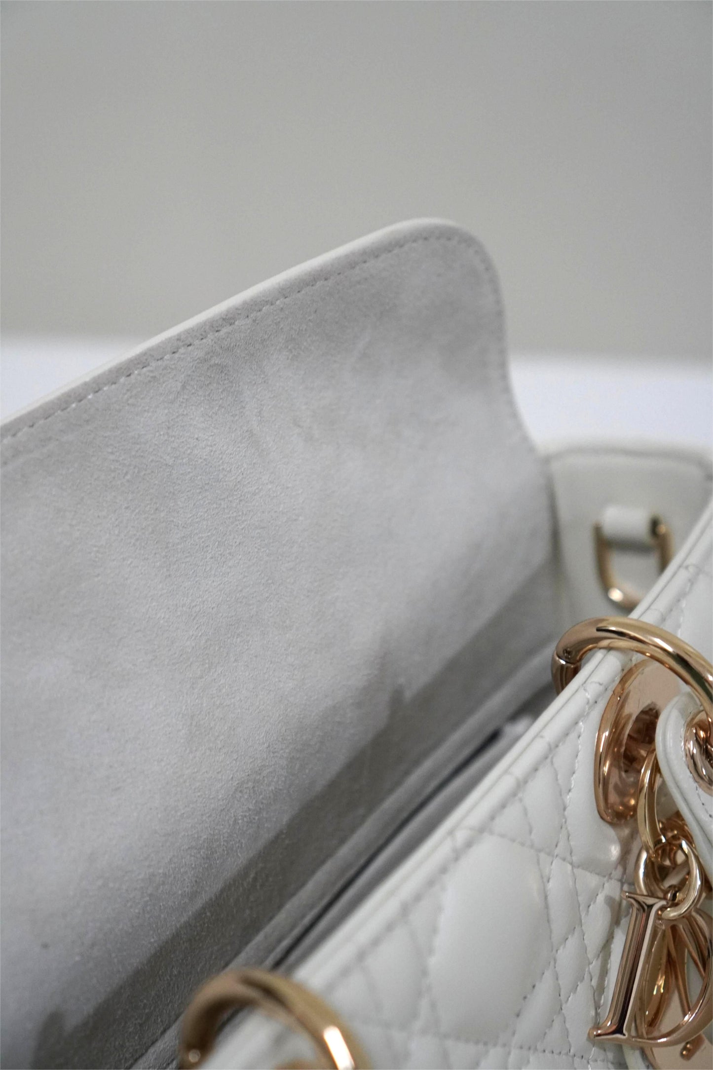 Lady D-Joy Bag White Medium