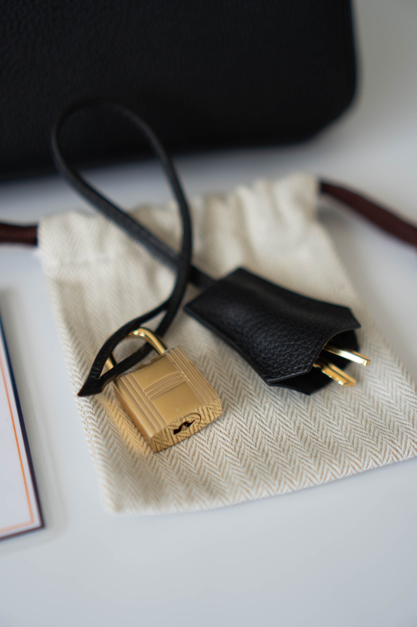 BK 25 – Noir Evercolor Leather with Gold Hardware