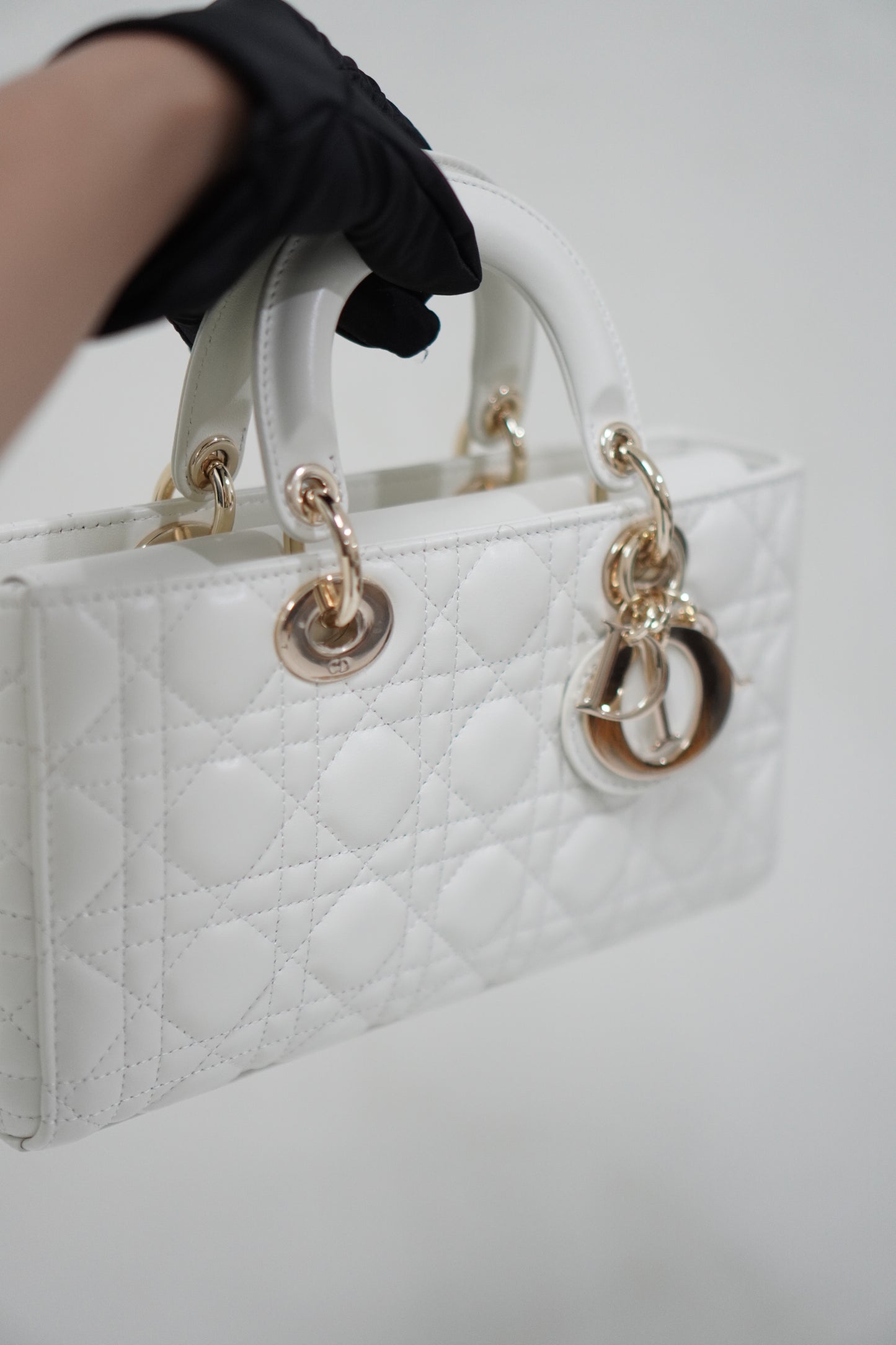Lady D-Joy Bag White Medium