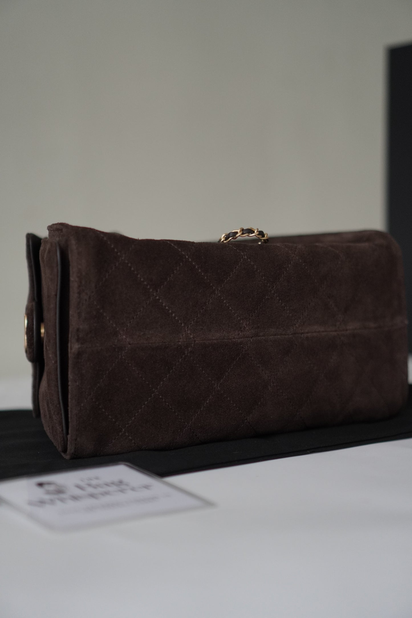 C25 Small Handbag in Dark Brown Suede