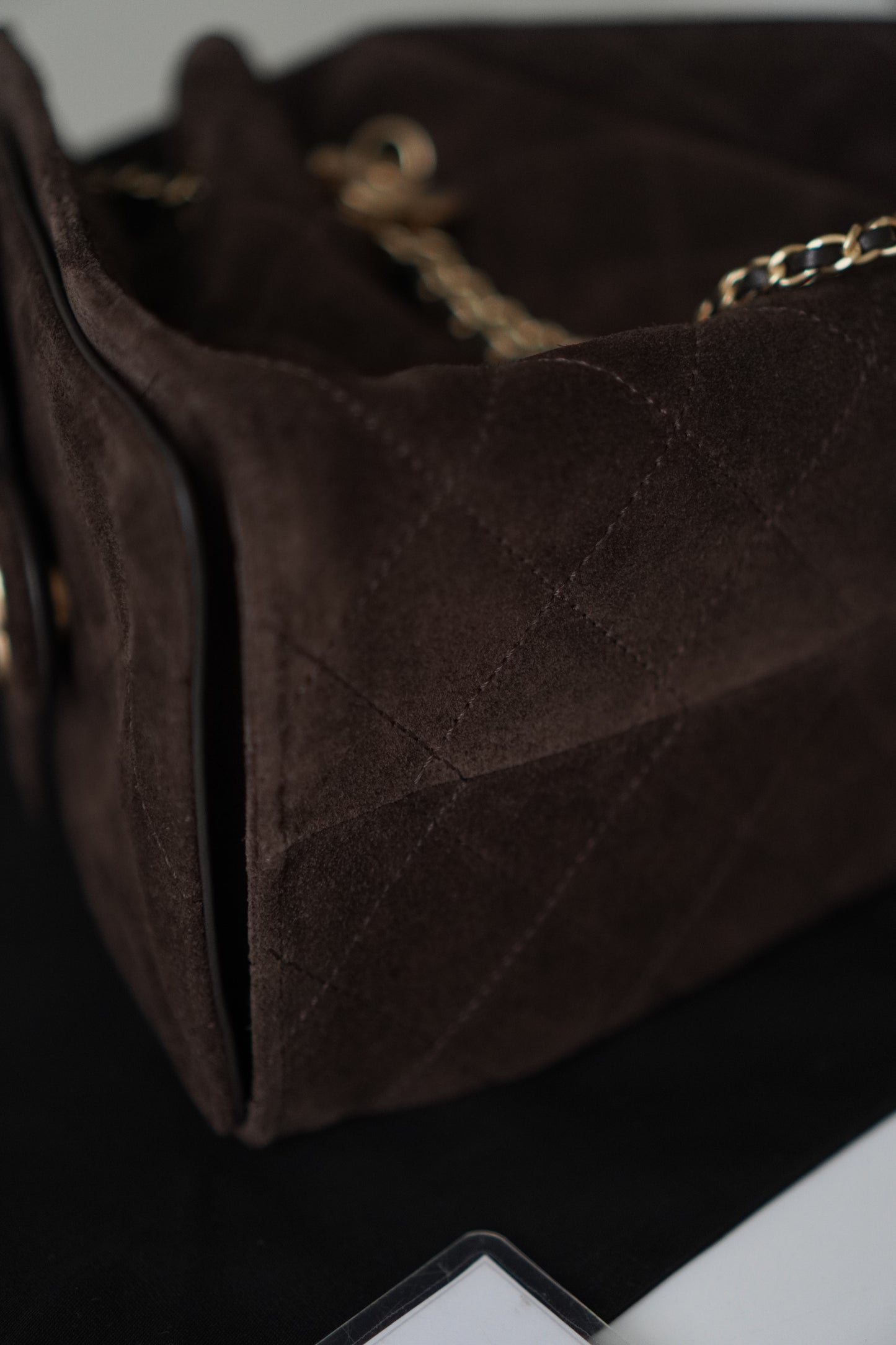 C25 Small Handbag in Dark Brown Suede