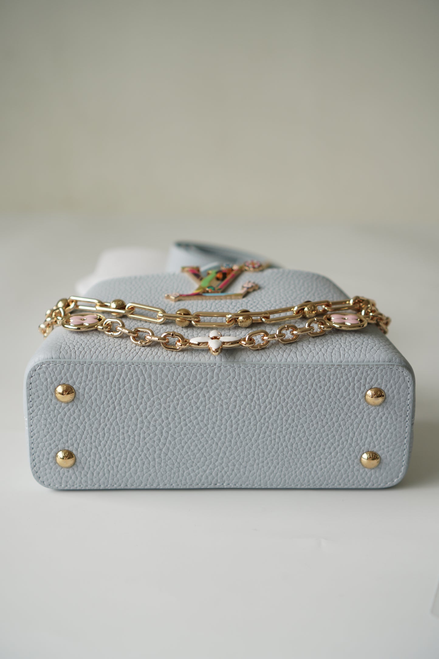 Capucines Mini East West in Baby Blue