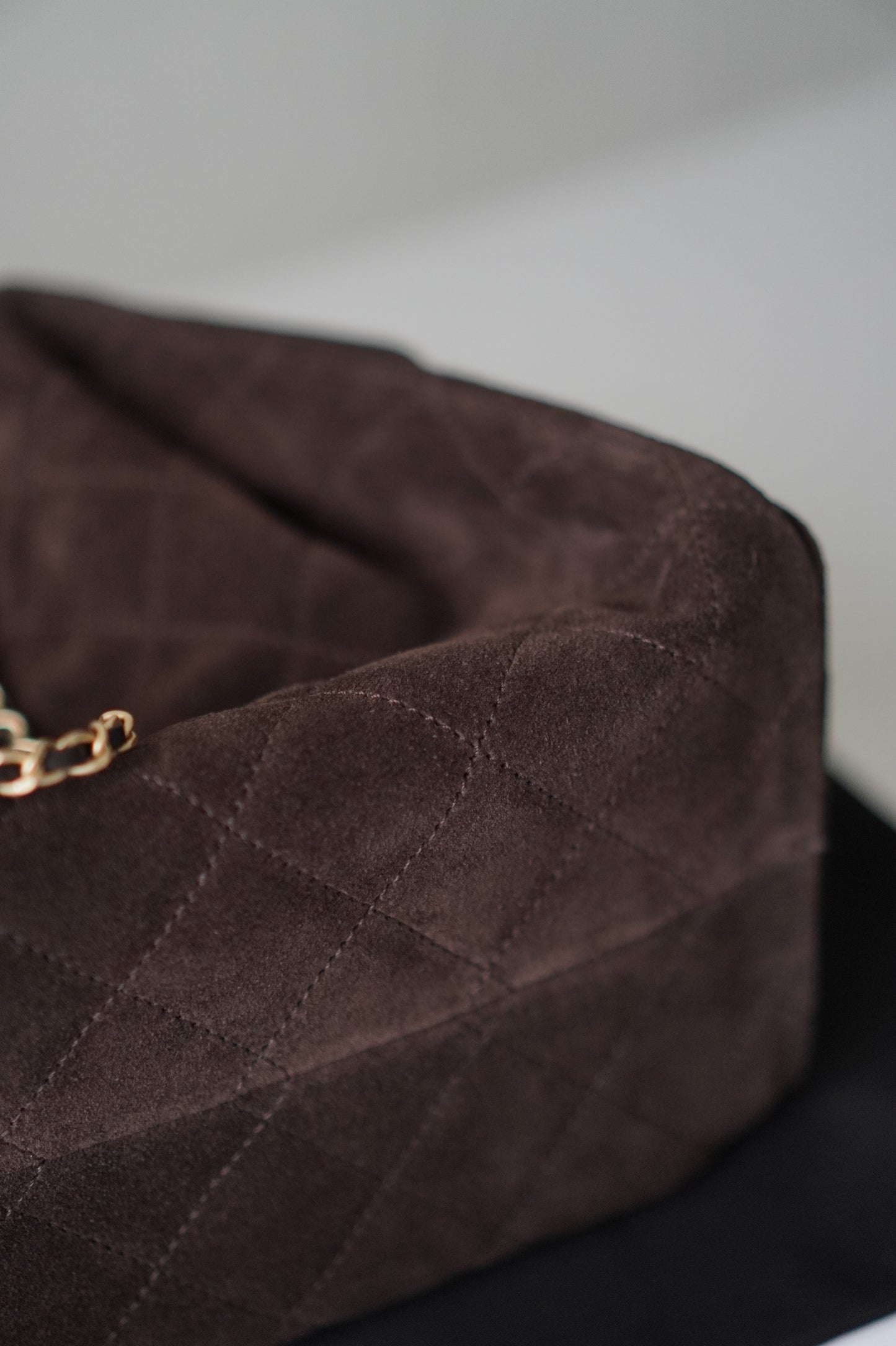 C25 Small Handbag in Dark Brown Suede
