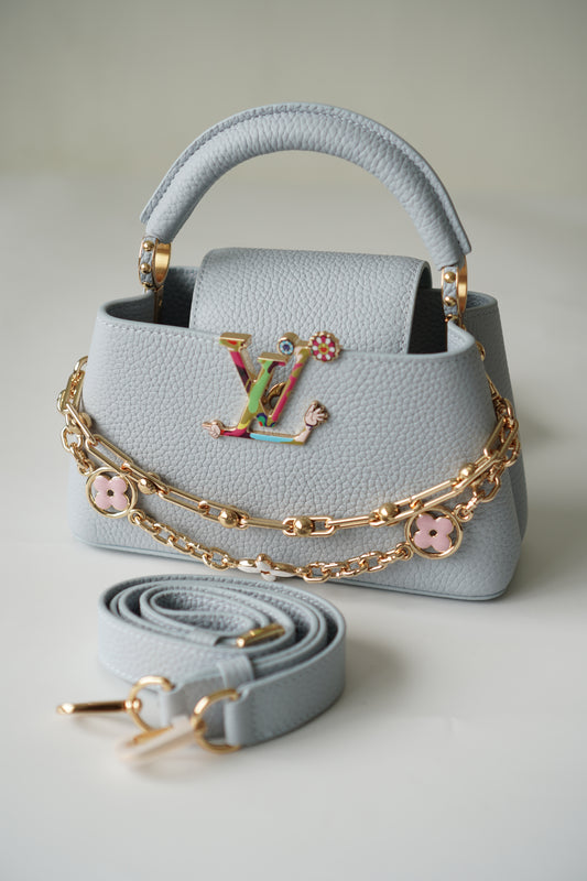 Capucines Mini East West in Baby Blue