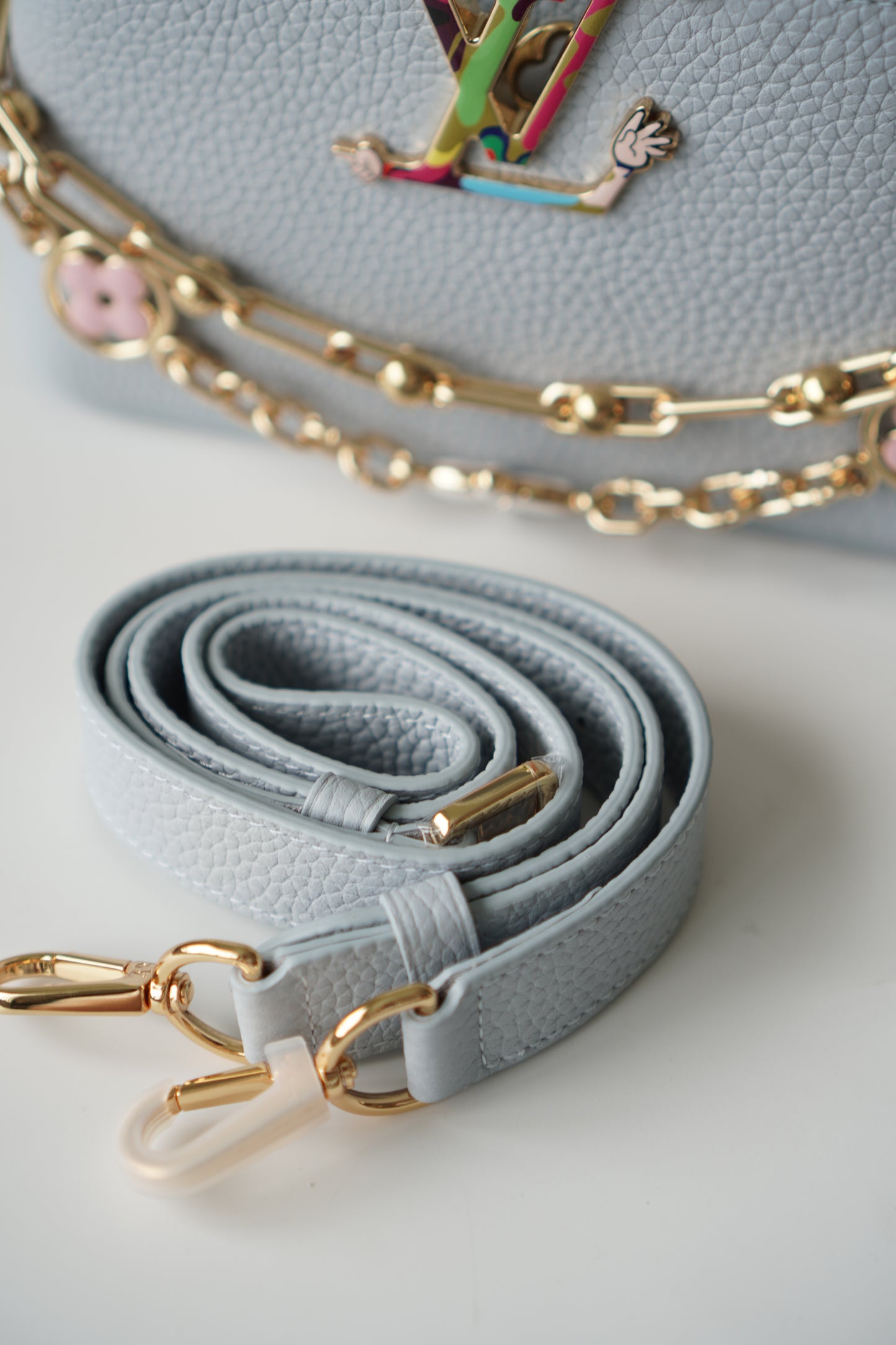 Capucines Mini East West in Baby Blue