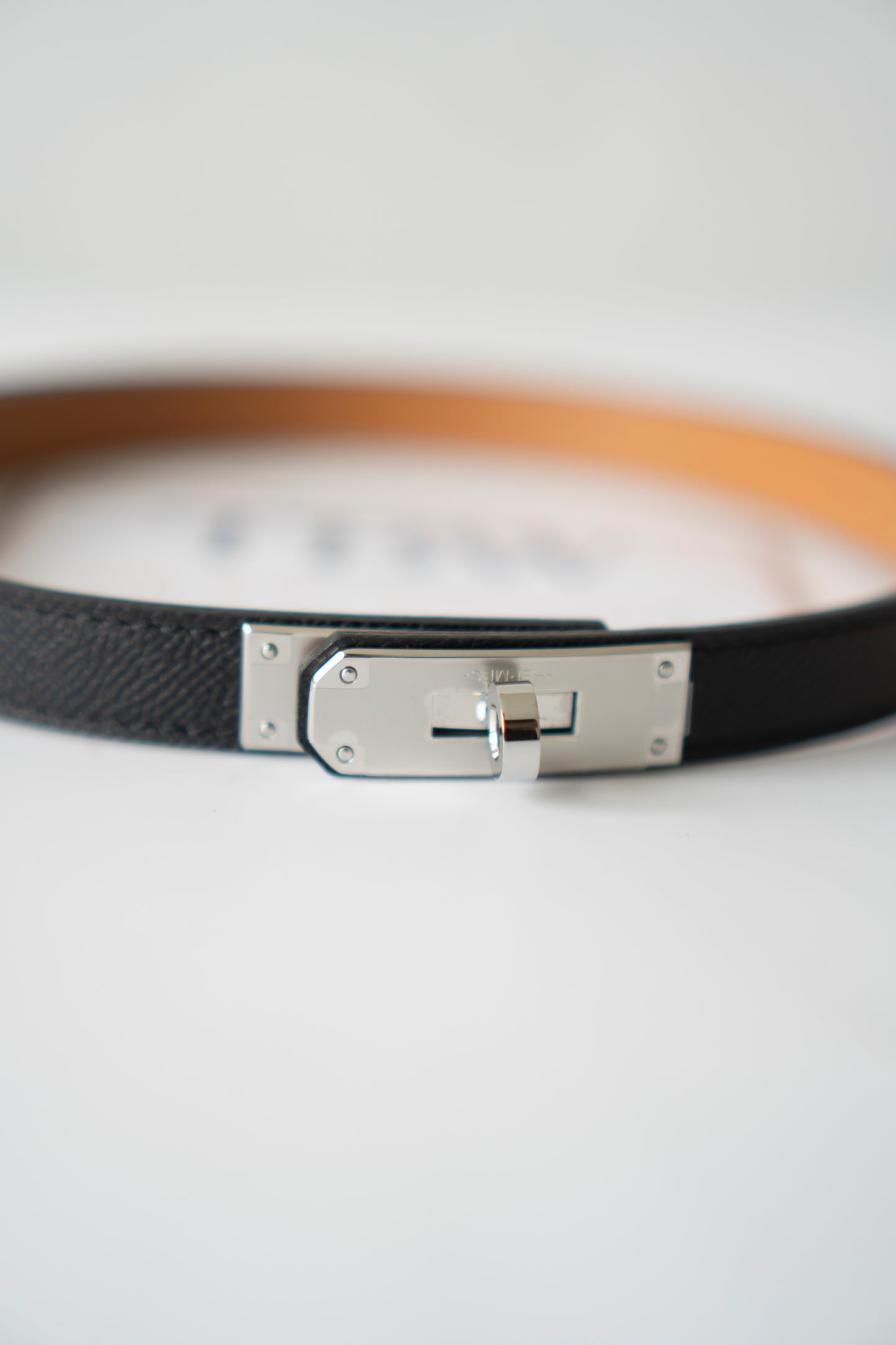 KL Belt – Black Epsom Leather with Palladium Hardware