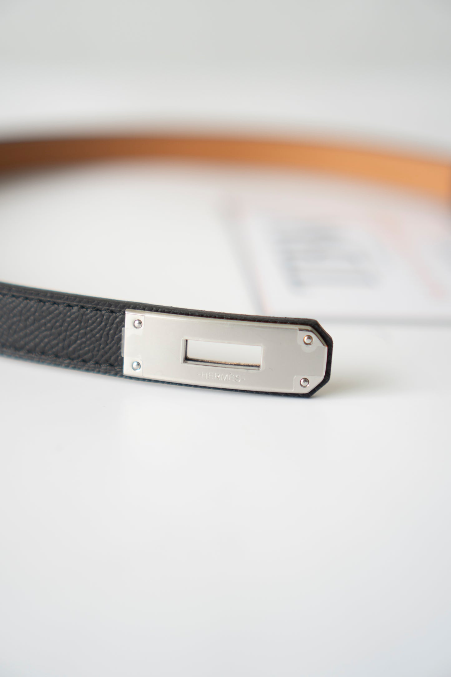 KL Belt – Black Epsom Leather with Palladium Hardware
