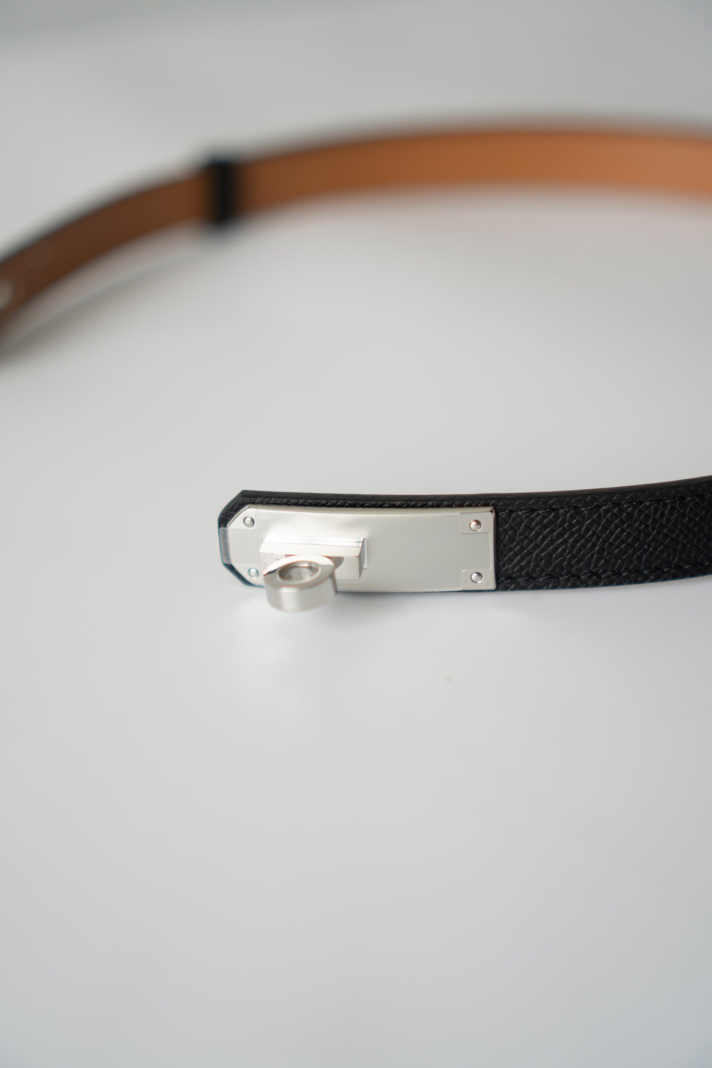KL Belt – Black Epsom Leather with Palladium Hardware