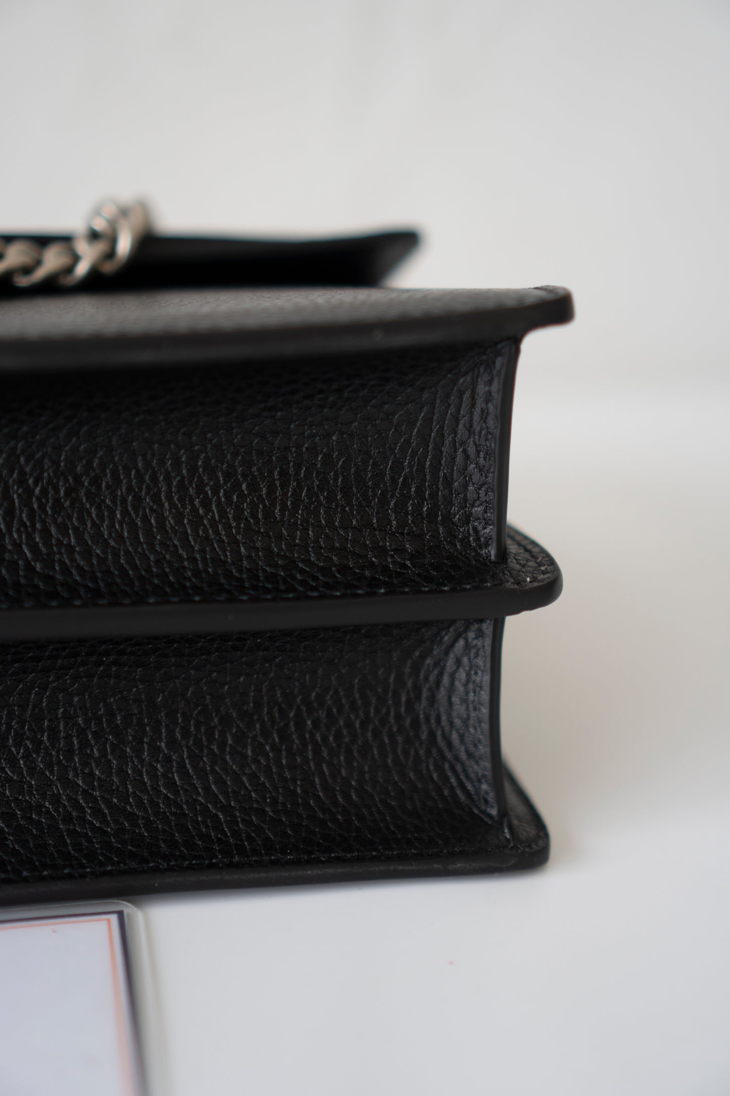 Dionysus Medium – Black Grained Leather with Crystal Tiger Head Closure