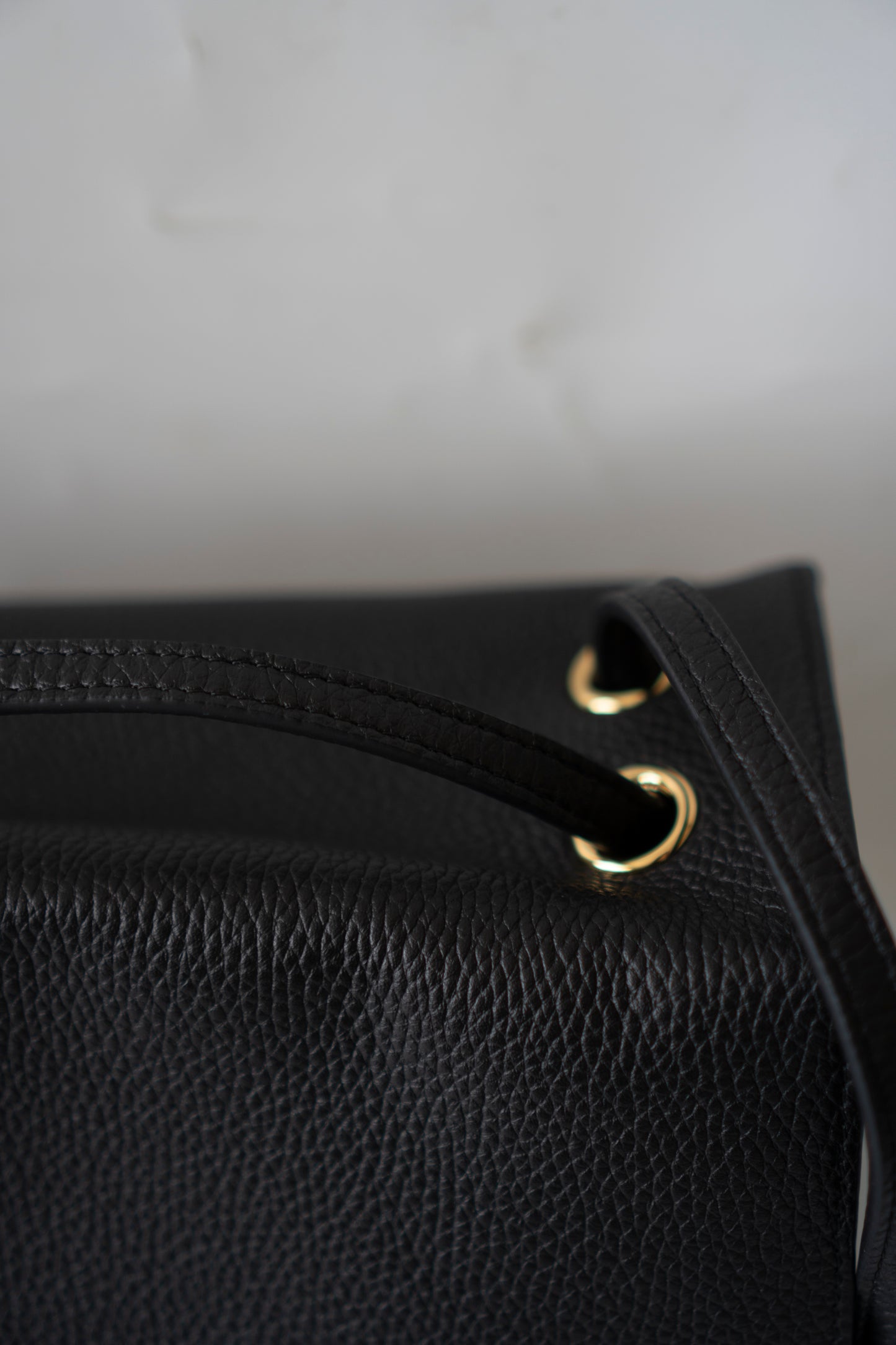 Maxi Flap Black Pebbled Calfskin Leather Gold Hardware