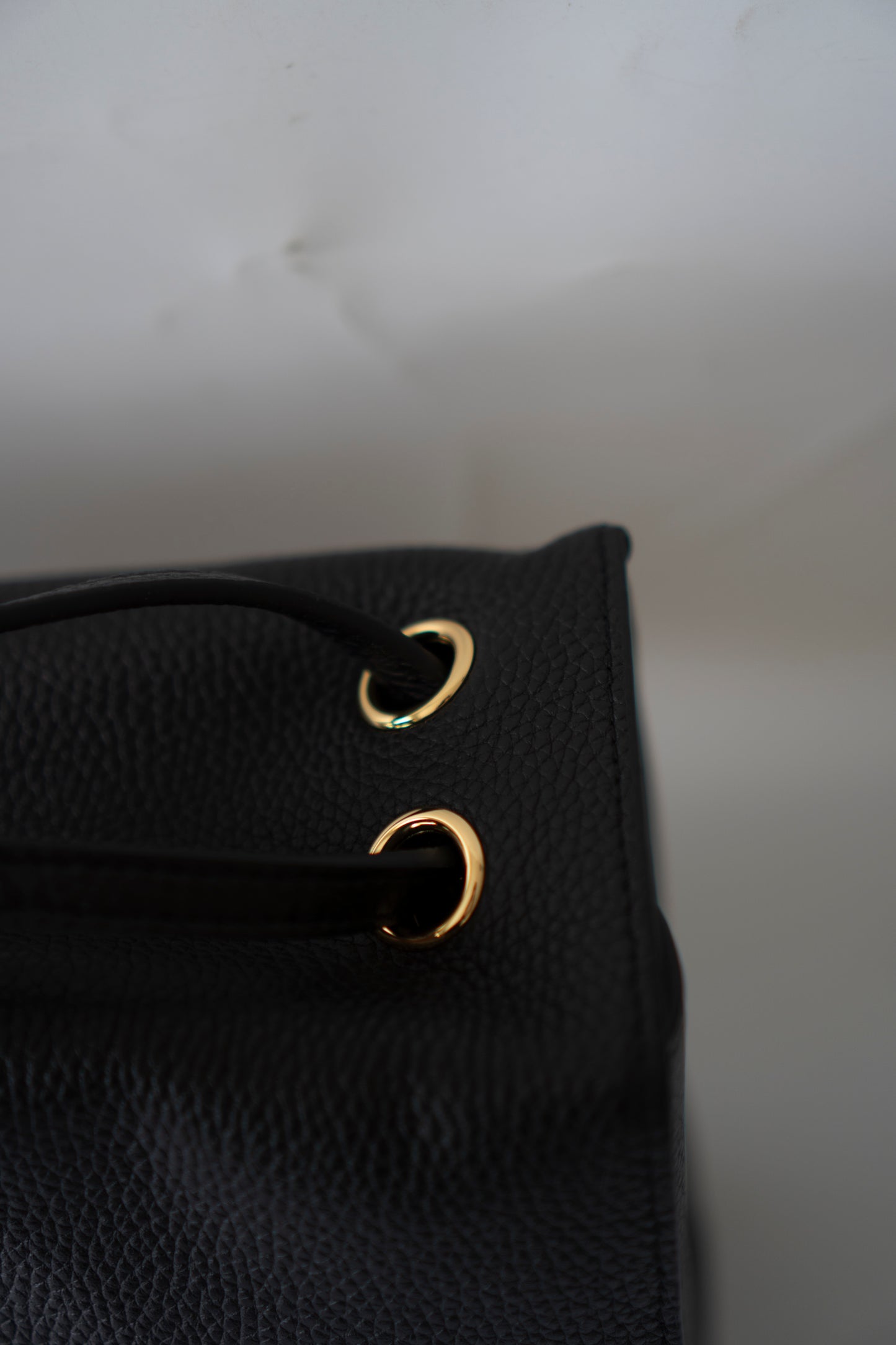 Maxi Flap Black Pebbled Calfskin Leather Gold Hardware