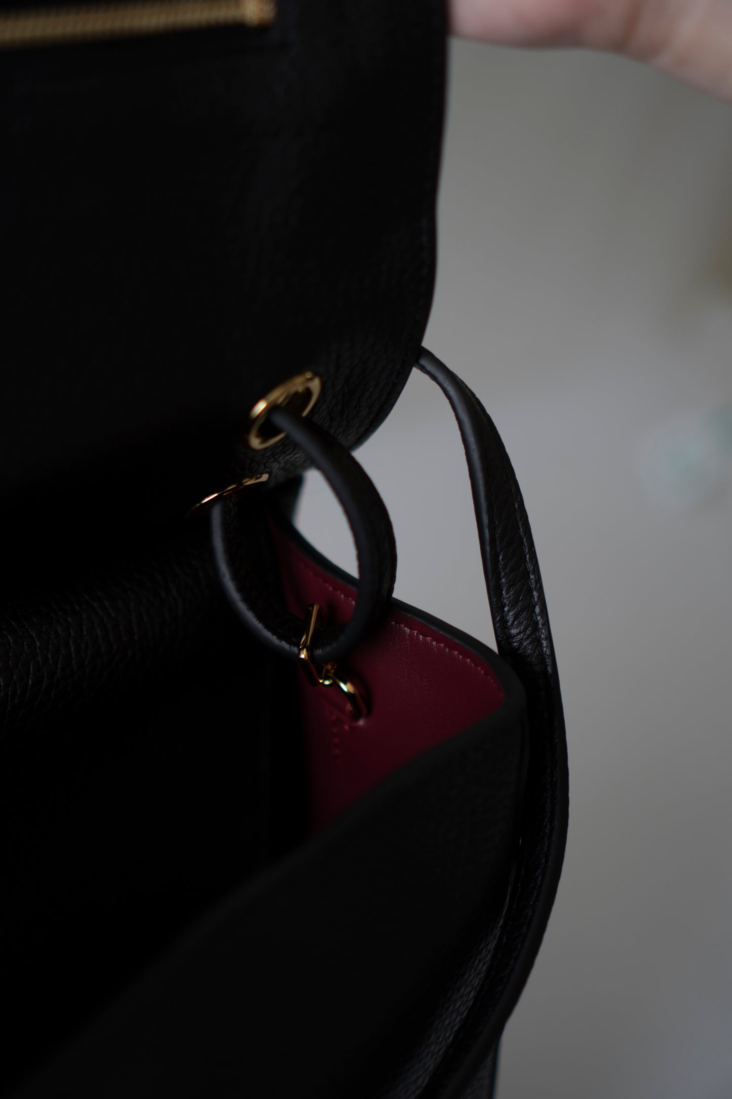 Maxi Flap Black Pebbled Calfskin Leather Gold Hardware