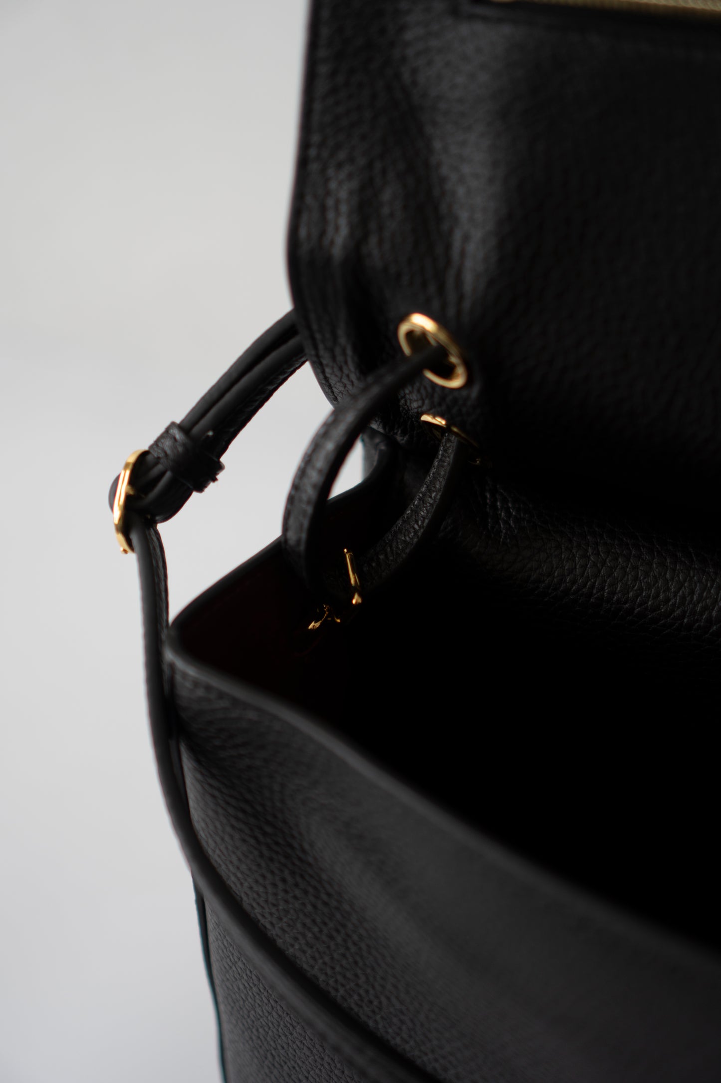 Maxi Flap Black Pebbled Calfskin Leather Gold Hardware