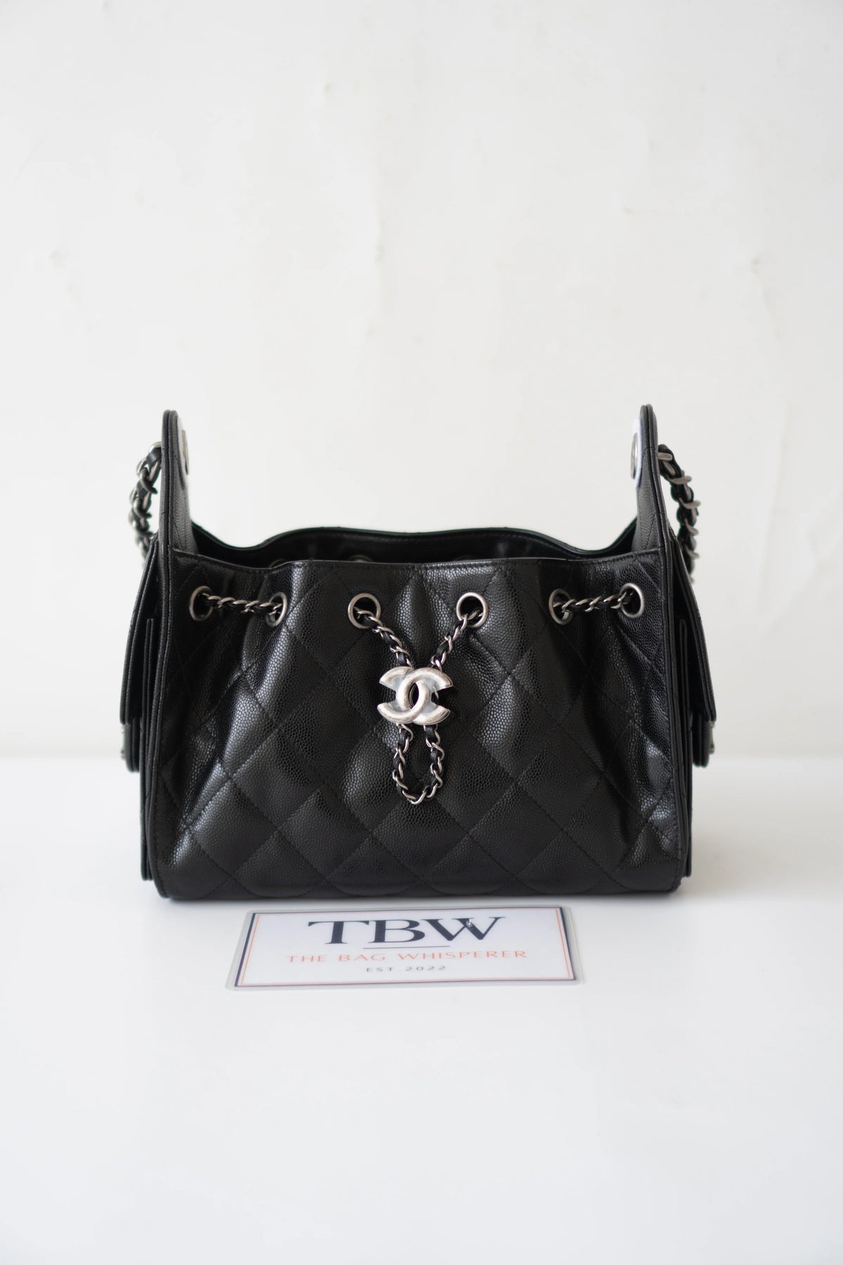 C25 Mini – Black Quilted Leather with Ruthenium Hardware