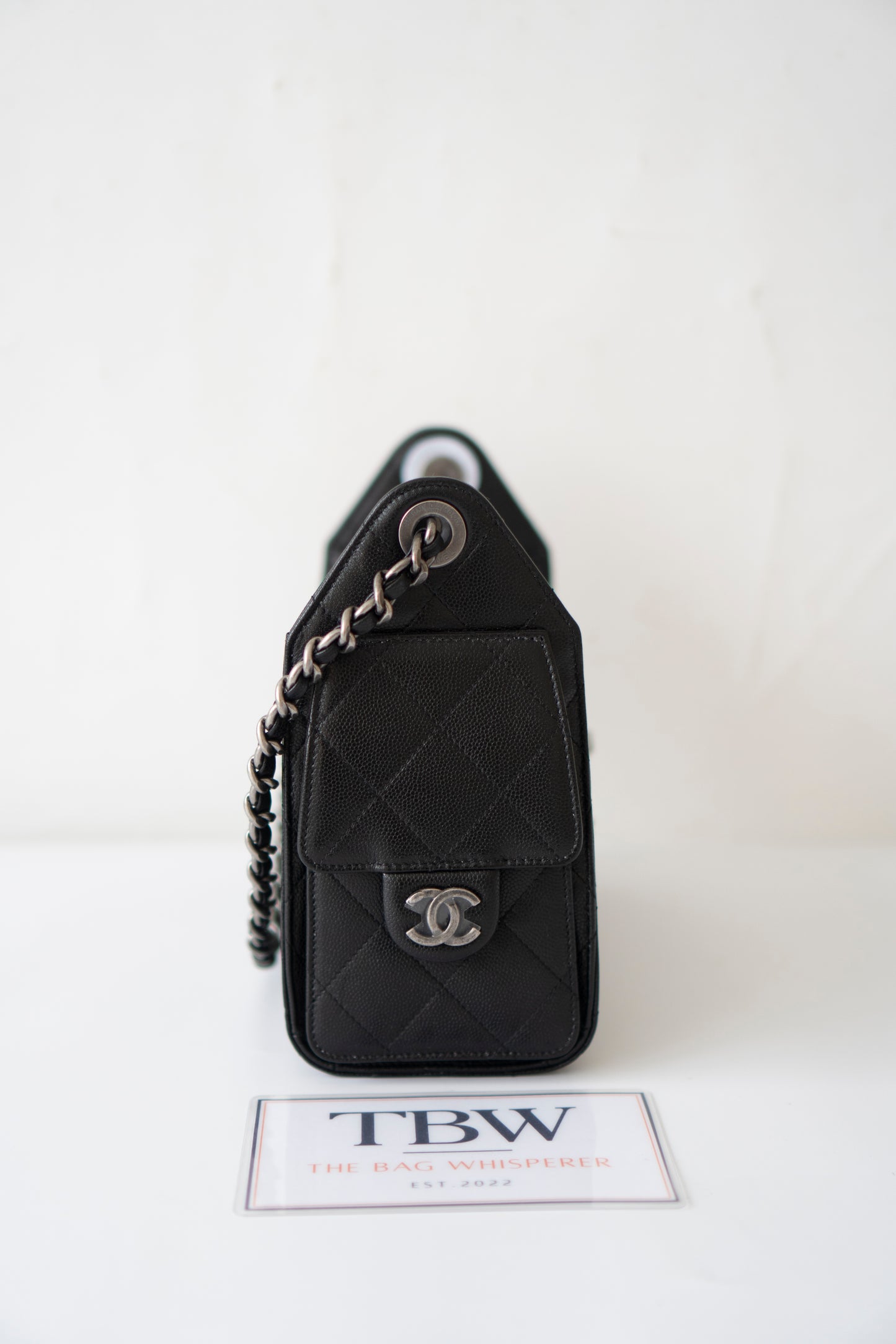 C25 Mini – Black Quilted Leather with Ruthenium Hardware