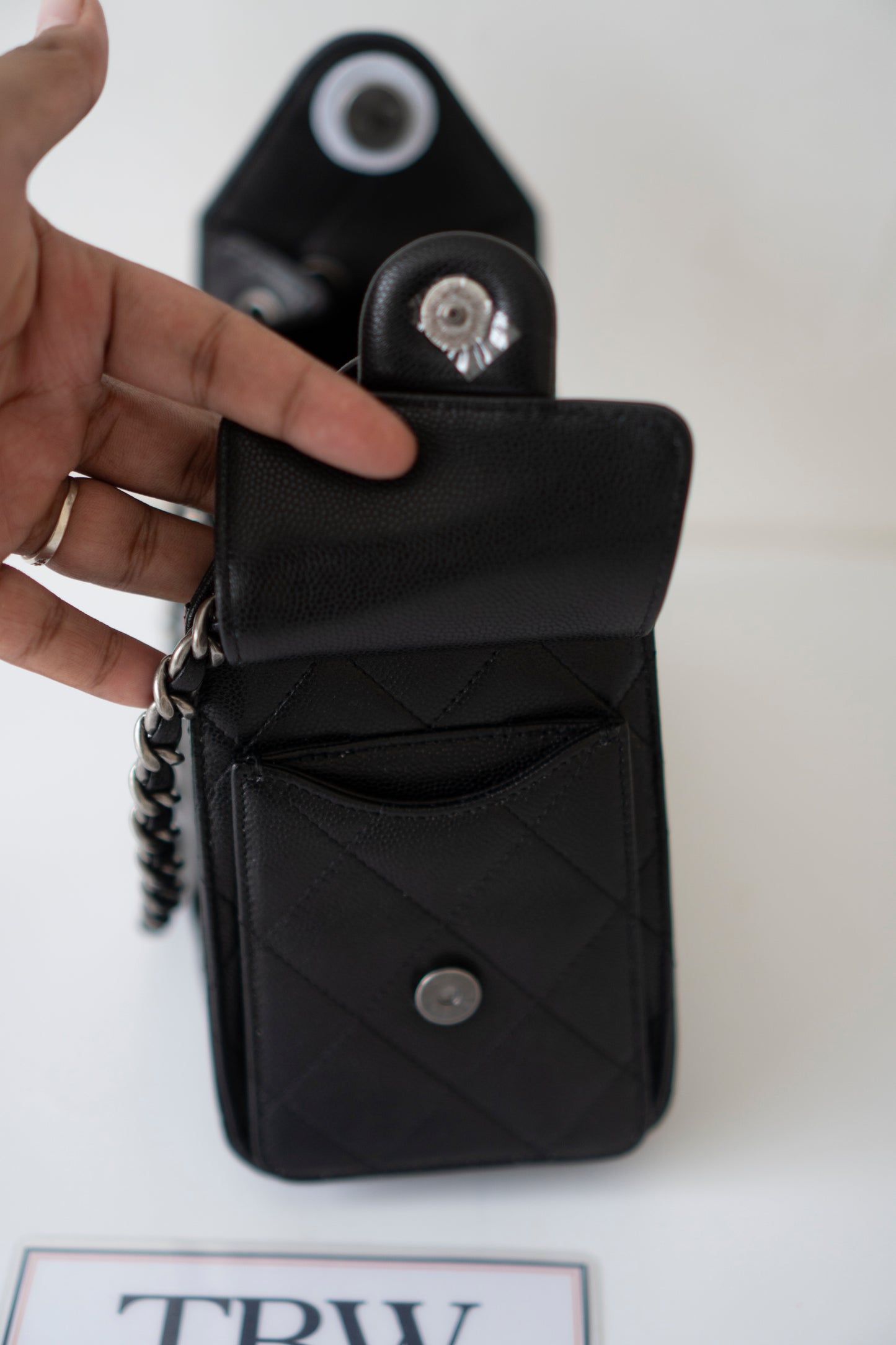 C25 Mini – Black Quilted Leather with Ruthenium Hardware