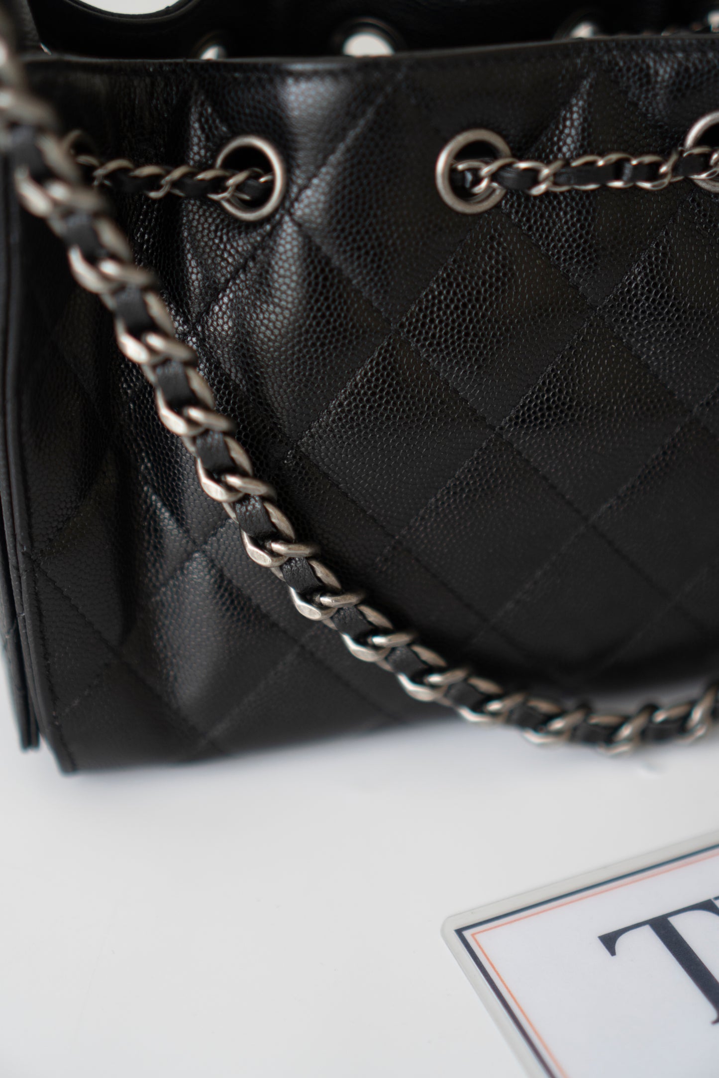 C25 Mini – Black Quilted Leather with Ruthenium Hardware