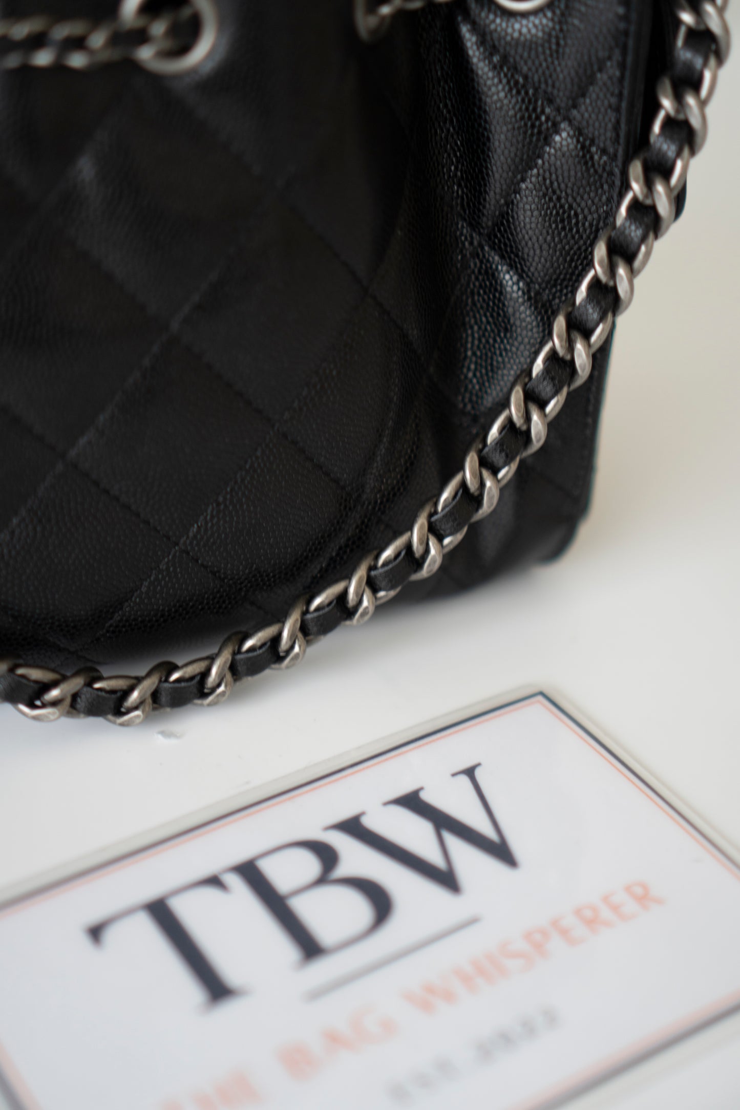 C25 Mini – Black Quilted Leather with Ruthenium Hardware