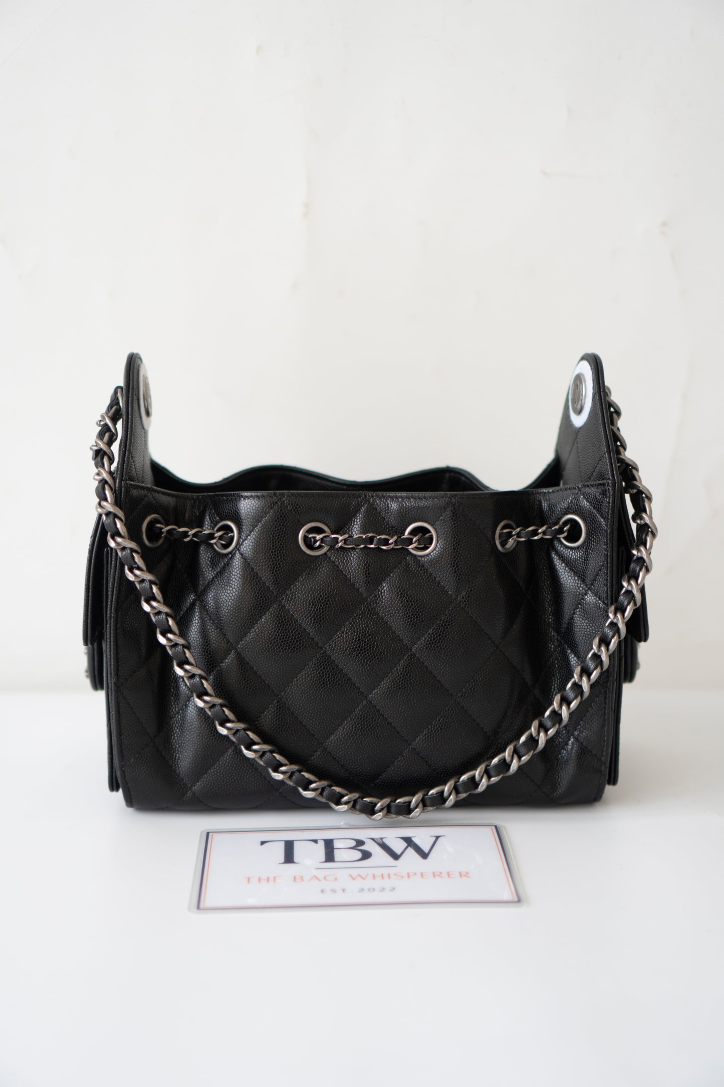 C25 Mini – Black Quilted Leather with Ruthenium Hardware