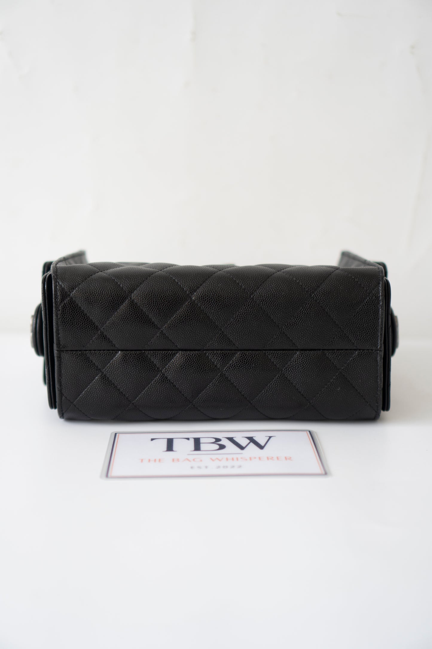 C25 Mini – Black Quilted Leather with Ruthenium Hardware