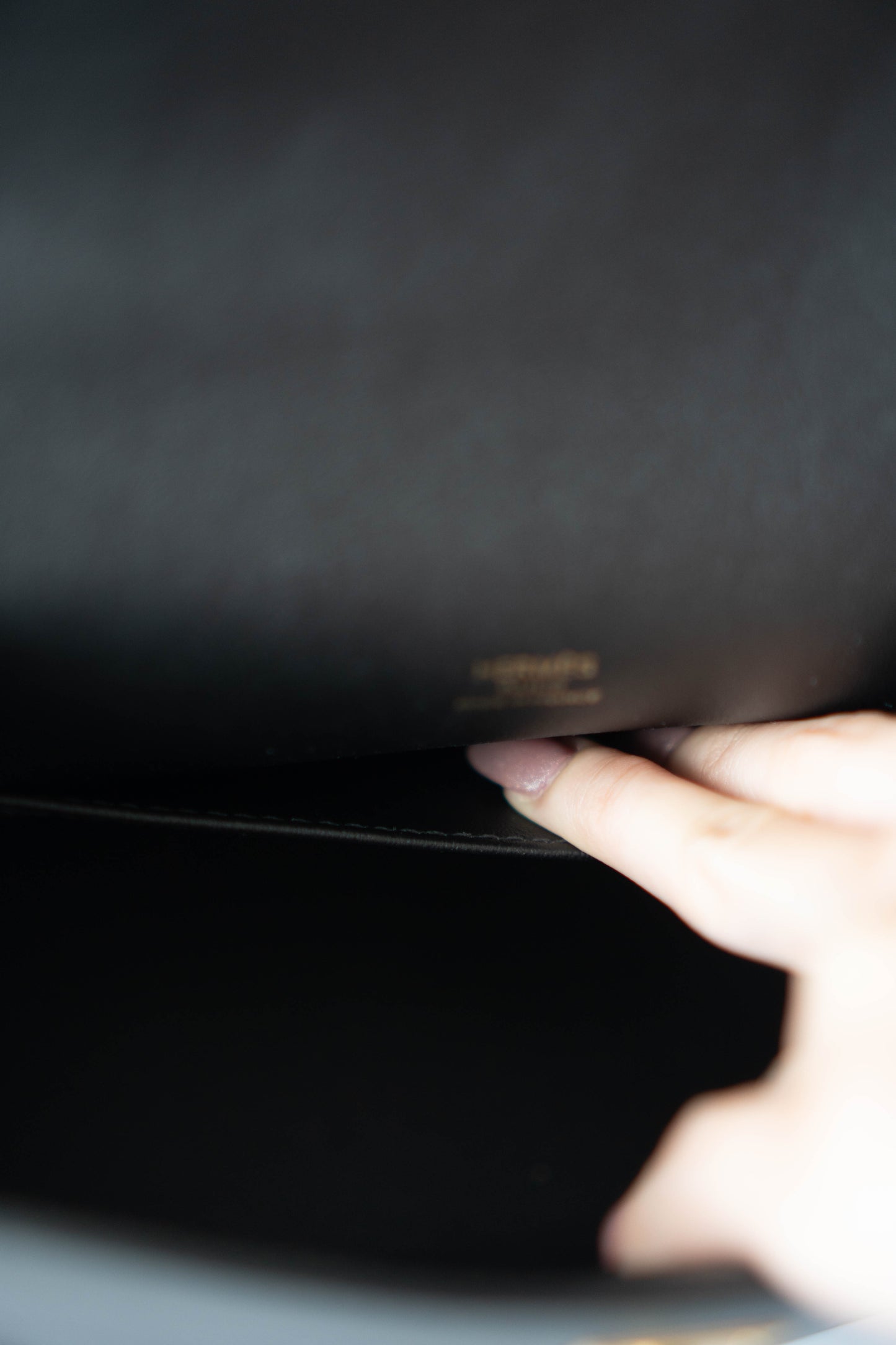 Mini Pochette – Black Swift Leather with Gold Hardware