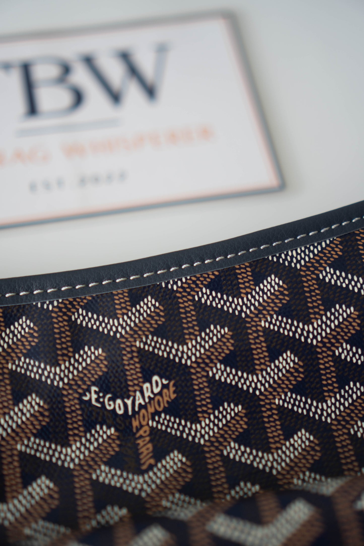 Boheme Hobo – Navy Blue Monogram Canvas with Leather Trim
